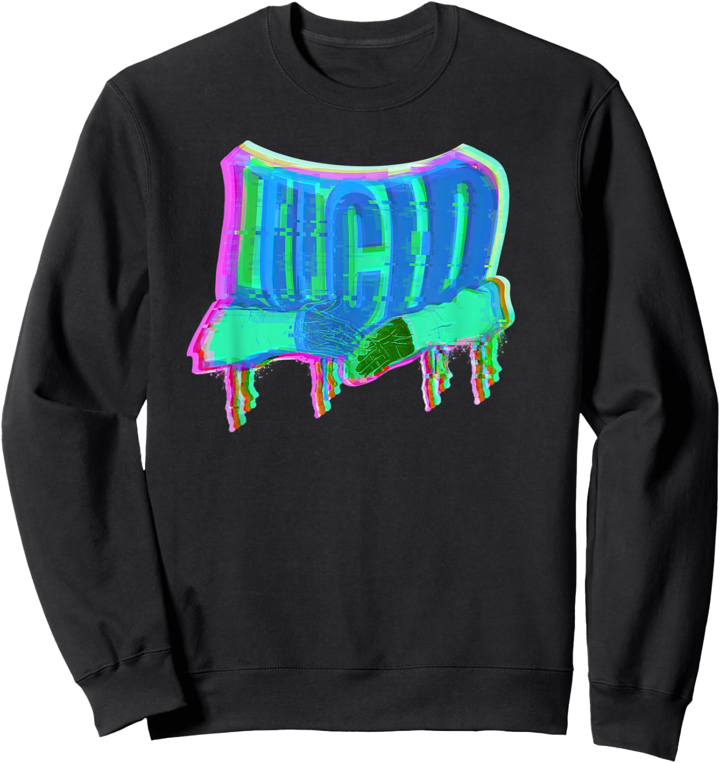 Lucid Glitchcore Clothes Sweatshirt - Sweatshirt | Black