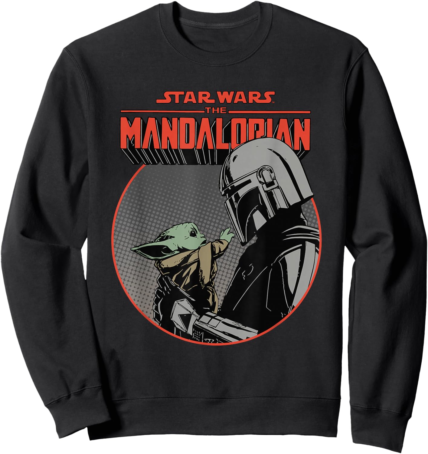 Star Wars The Mandalorian Mando and the Child Retro Sweatshirt - Sweatshirt | Black