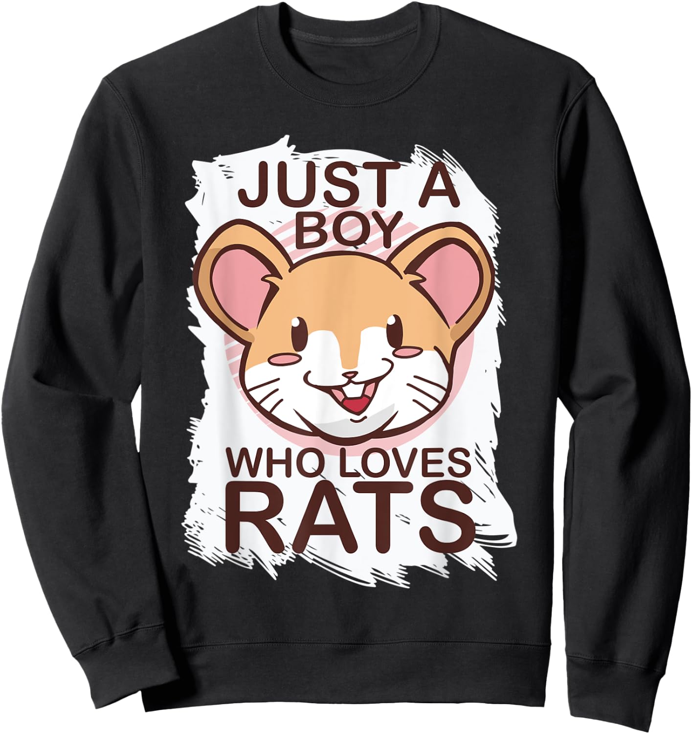 Just A Boy Who Loves Rats Rat Lover Gift Sweatshirt - Sweatshirt | Black