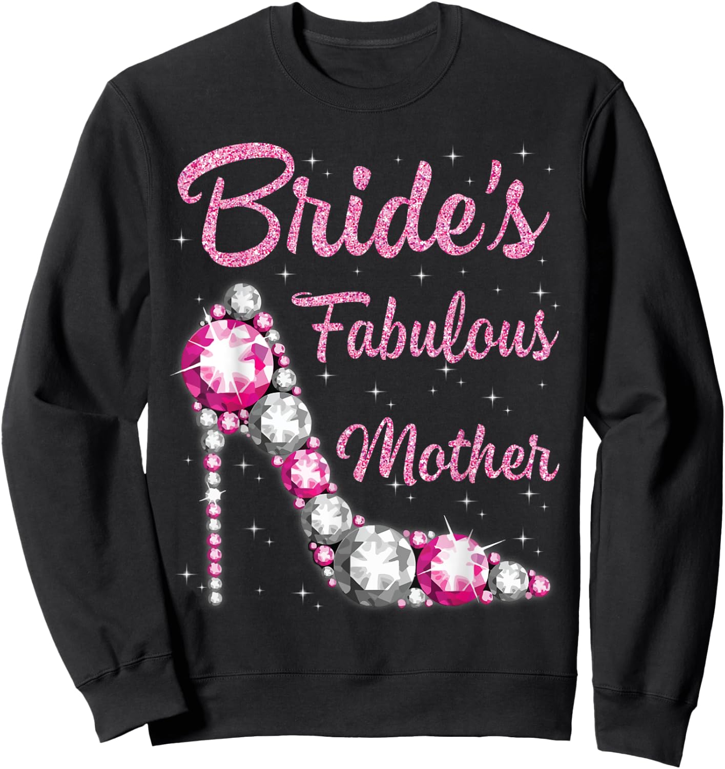 Mother's Fabulous Bride Happy Wedding Married Day Vintage Sweatshirt - Sweatshirt | Black