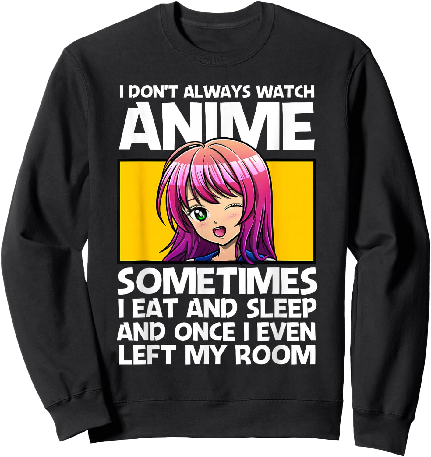 Anime Gift Teen Girls Men Anime Merch Anime Lovers Small Sweatshirt - Sweatshirt | Black