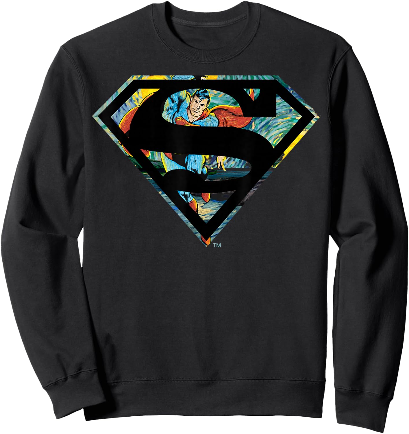 DC Comics Superman Face Logo Sweatshirt - Sweatshirt | Black