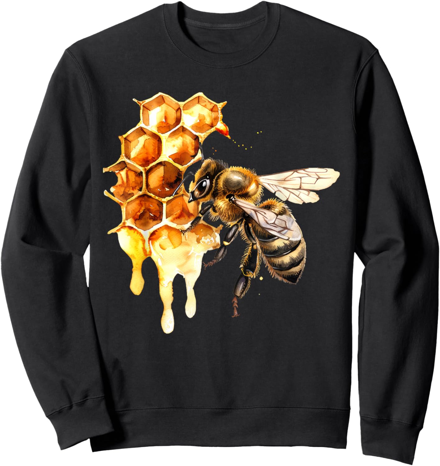 Honey Bee x Honeycomb x Honey Sweatshirt - Sweatshirt | Black