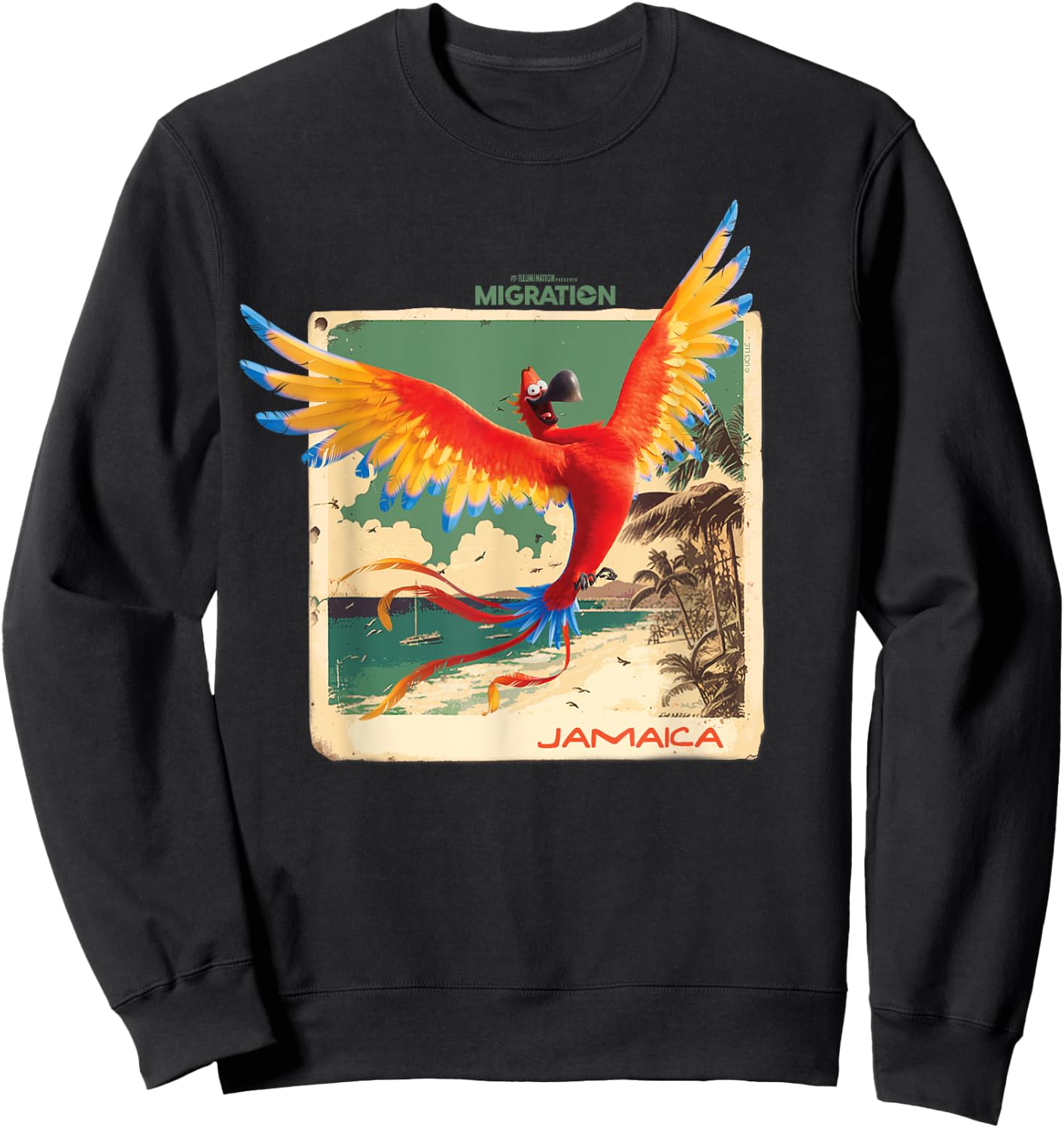 Migration Jamaica Parrot Sweatshirt - Sweatshirt | Black