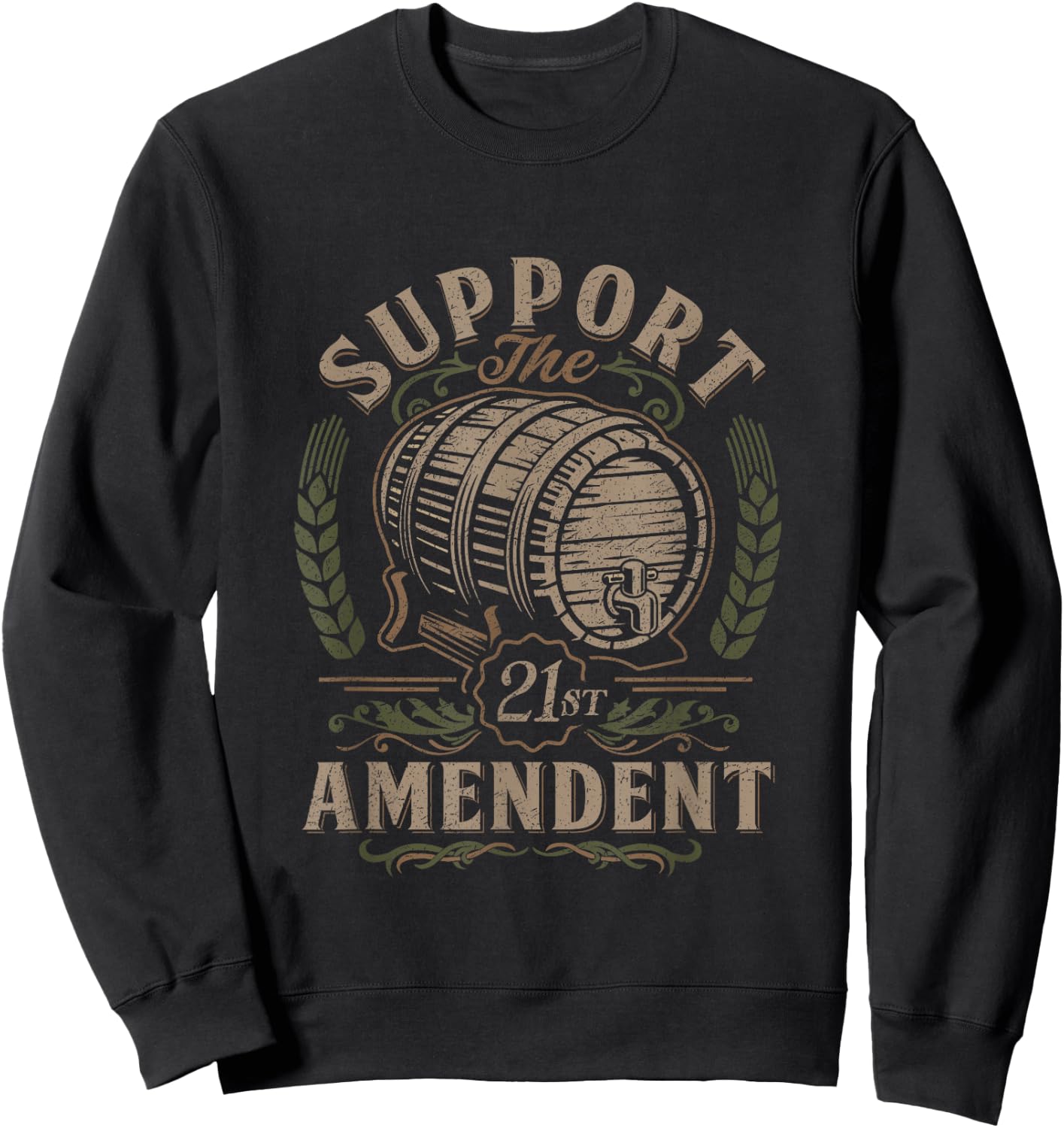 Beer drinker support the 21st amendment craft beer Sweatshirt - Sweatshirt | Black