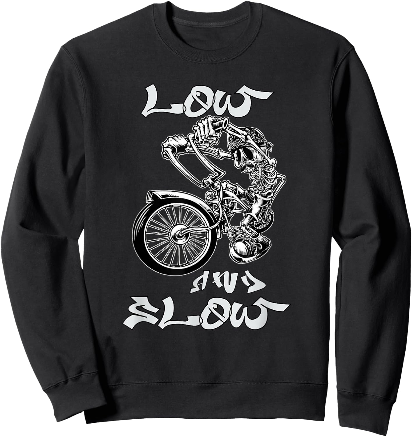 Low Rider Bicycle . Chicano Cholo, Lowrider Bike Sweatshirt - Sweatshirt | Black