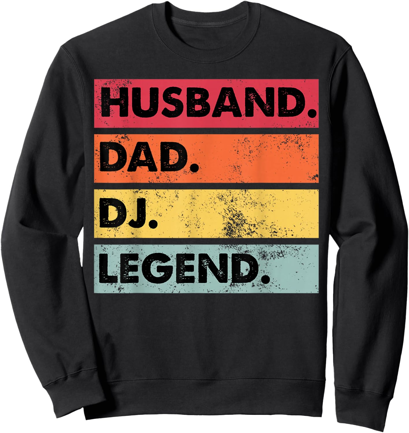 Husband Dad DJ Legend Funny DJ Disc Jockey Music Player Small Sweatshirt - Sweatshirt | Black