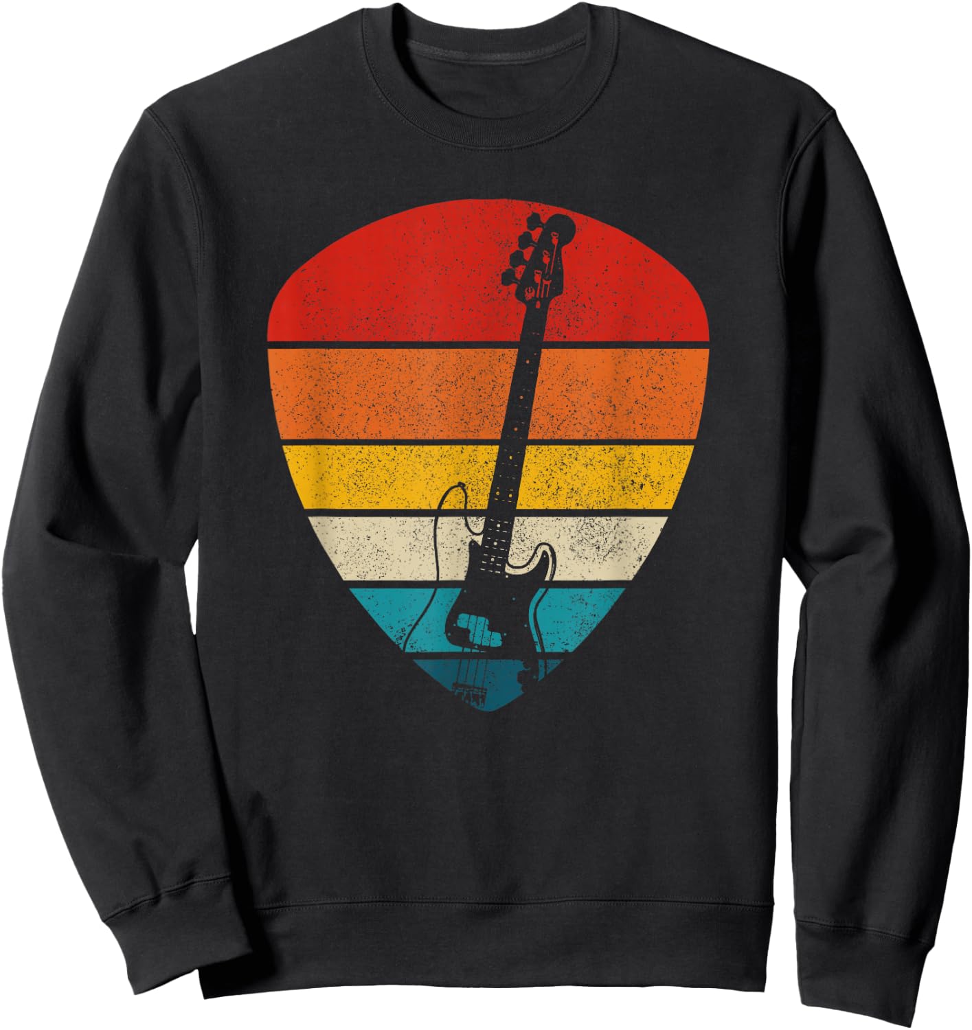 Guitar guitar player vintage Gift Sweatshirt - Sweatshirt | Black