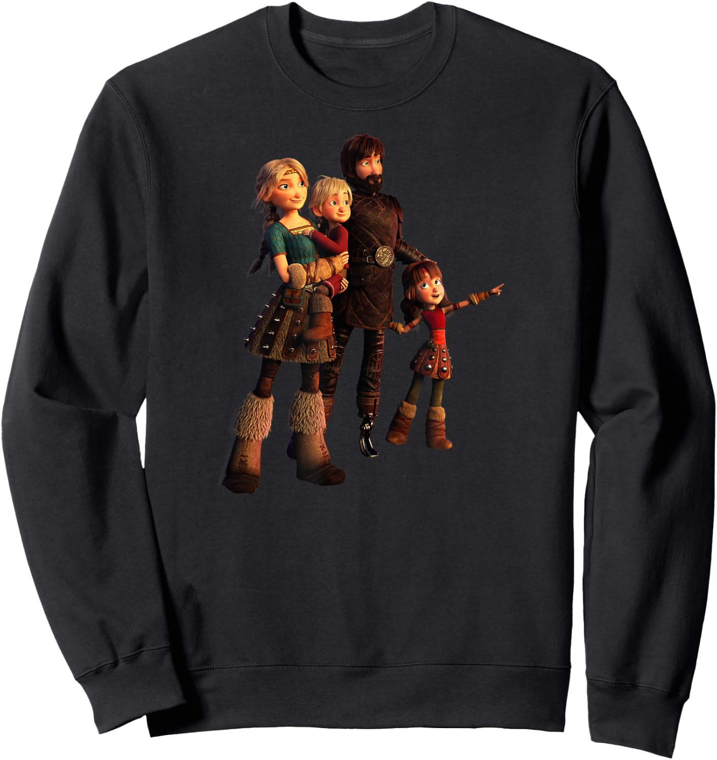 How to Train Your Dragon 3 Hiccups Family Sweatshirt - Sweatshirt | Black