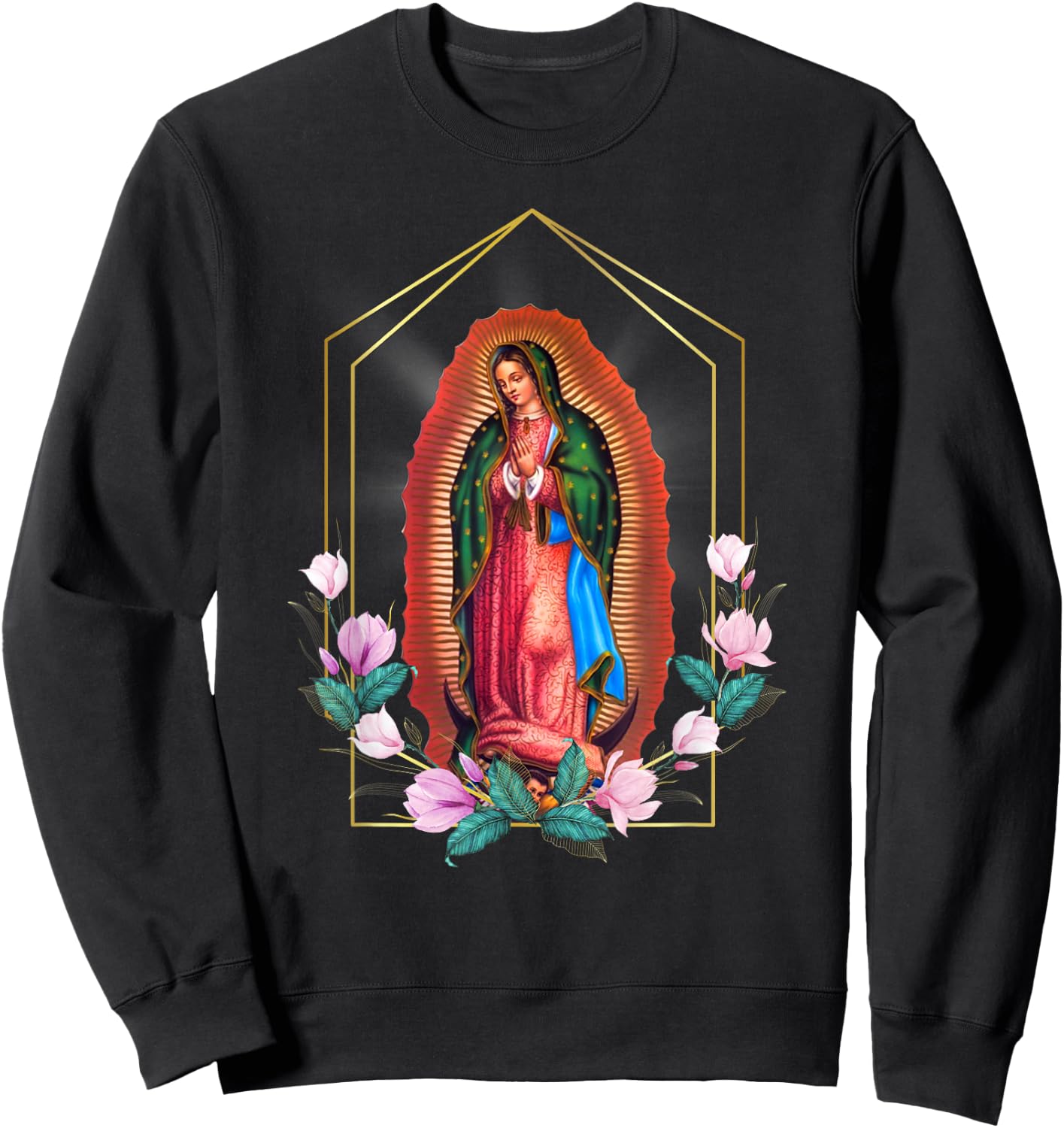 Our Lady of Guadalupe - Blessed Holy Virgin Mary Catholic Sweatshirt - Sweatshirt | Black