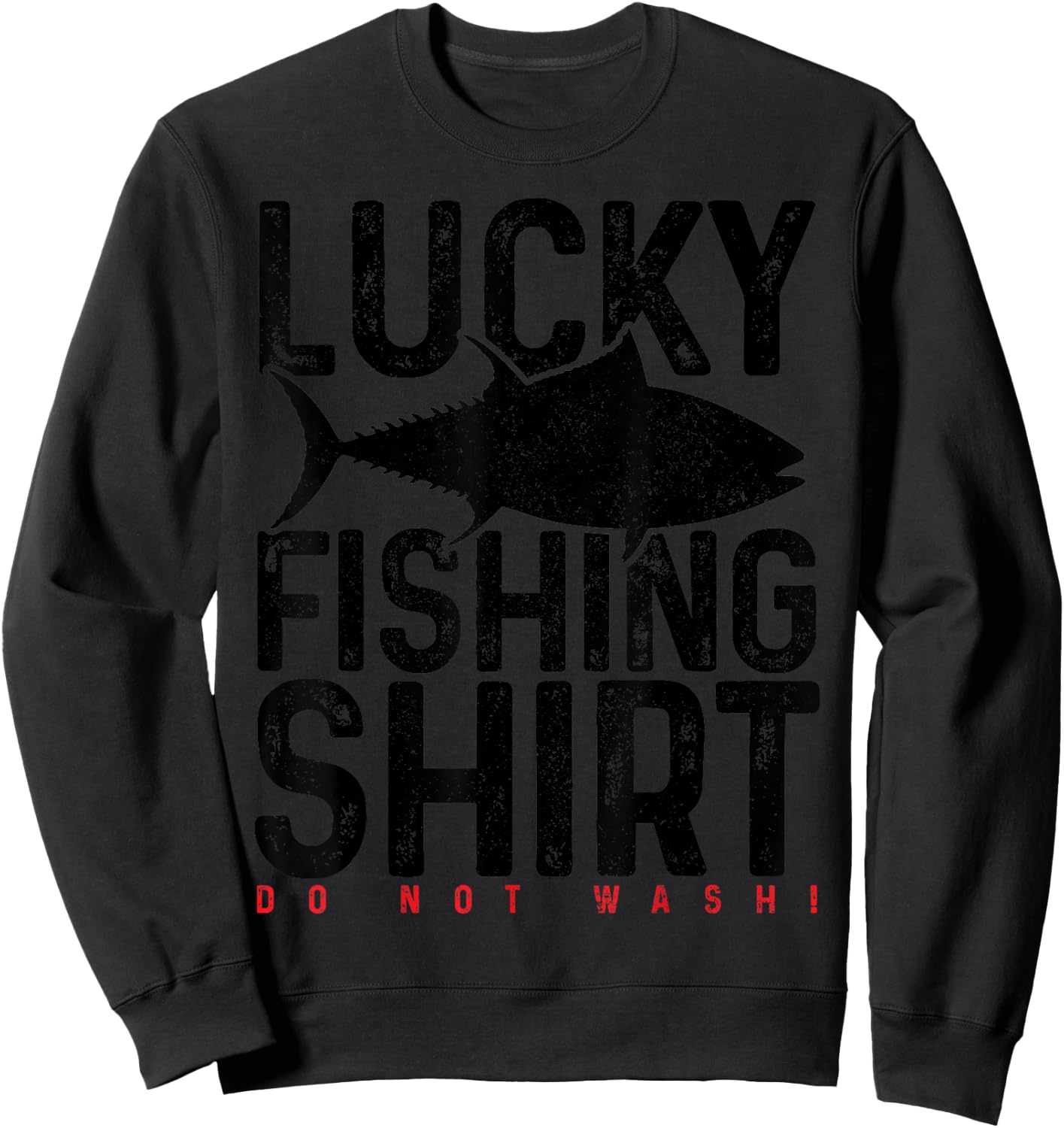 Tuna, fishing, lucky charm, fishing gift Sweatshirt - Sweatshirt | Black