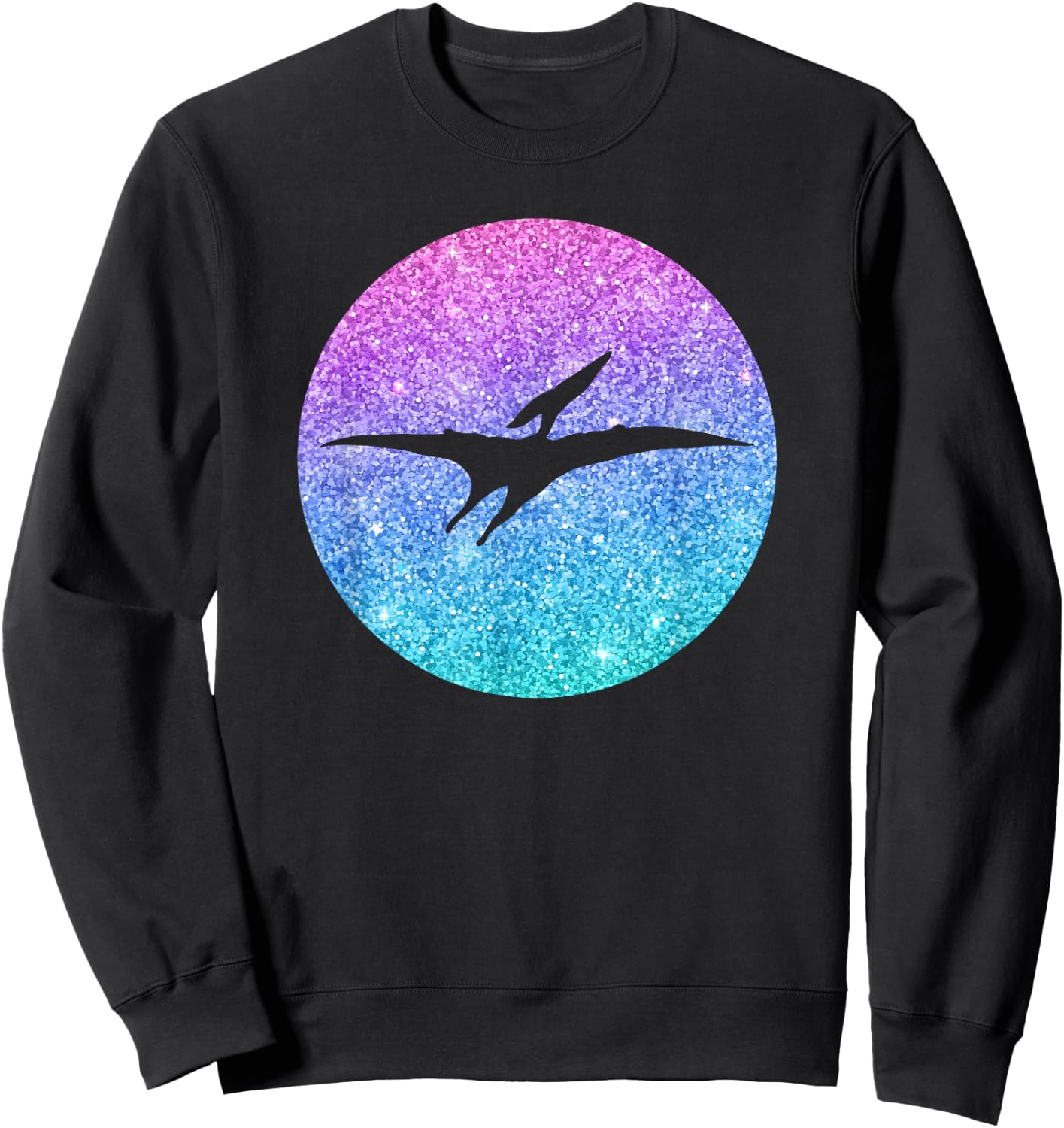 Cute Pterodactyl Dinosaur Gift Girls Teens And Women Sweatshirt - Sweatshirt | Black