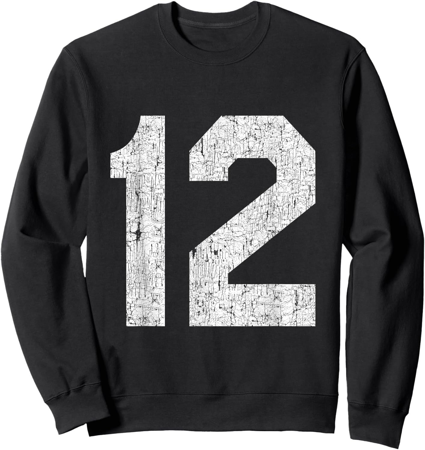 #12 Jersey Uniform Varsity Sports Number, 12th Birthday Sweatshirt - Sweatshirt | Black