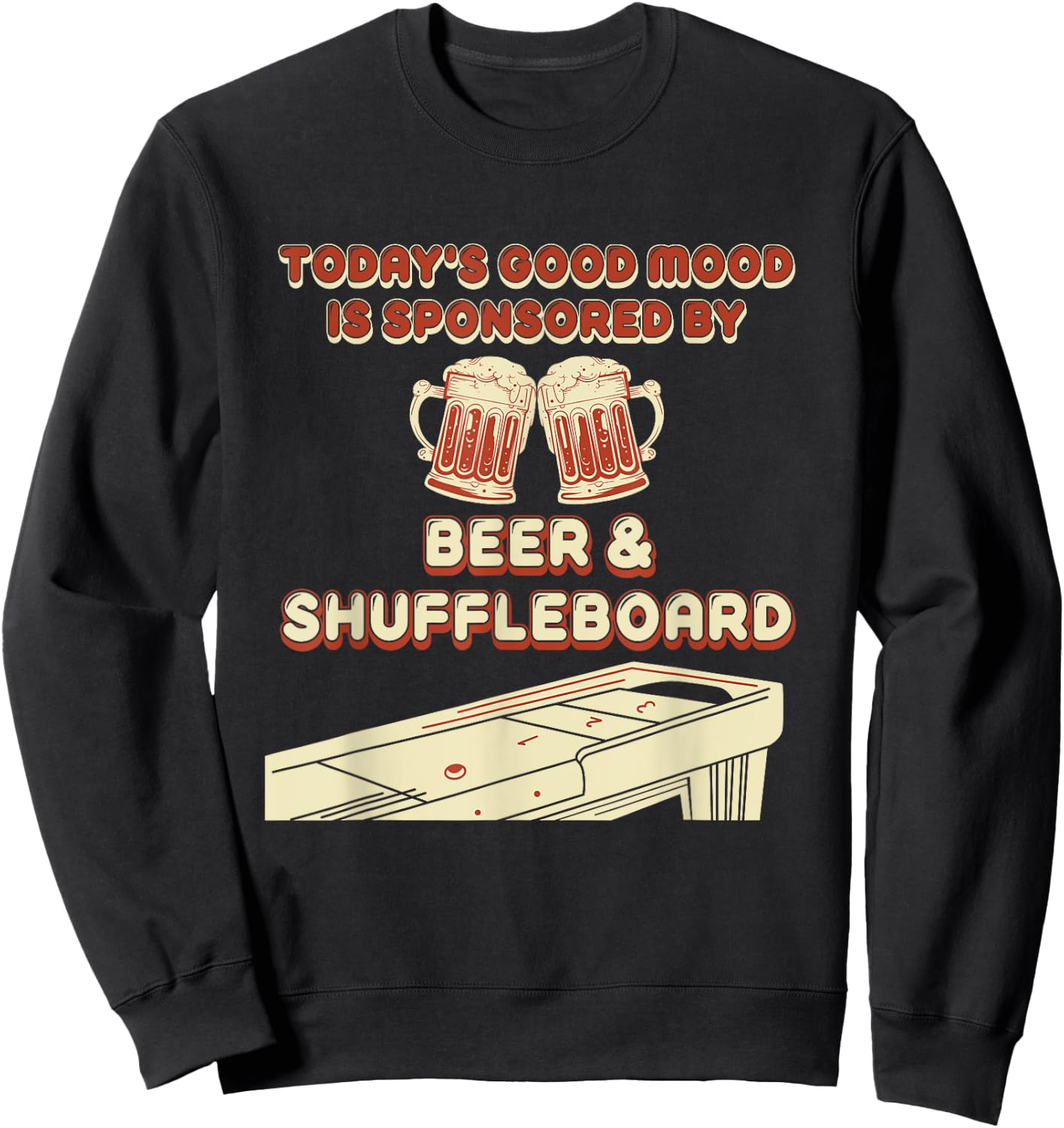 Shuffleboard Player Beer Sweatshirt - Sweatshirt | Black