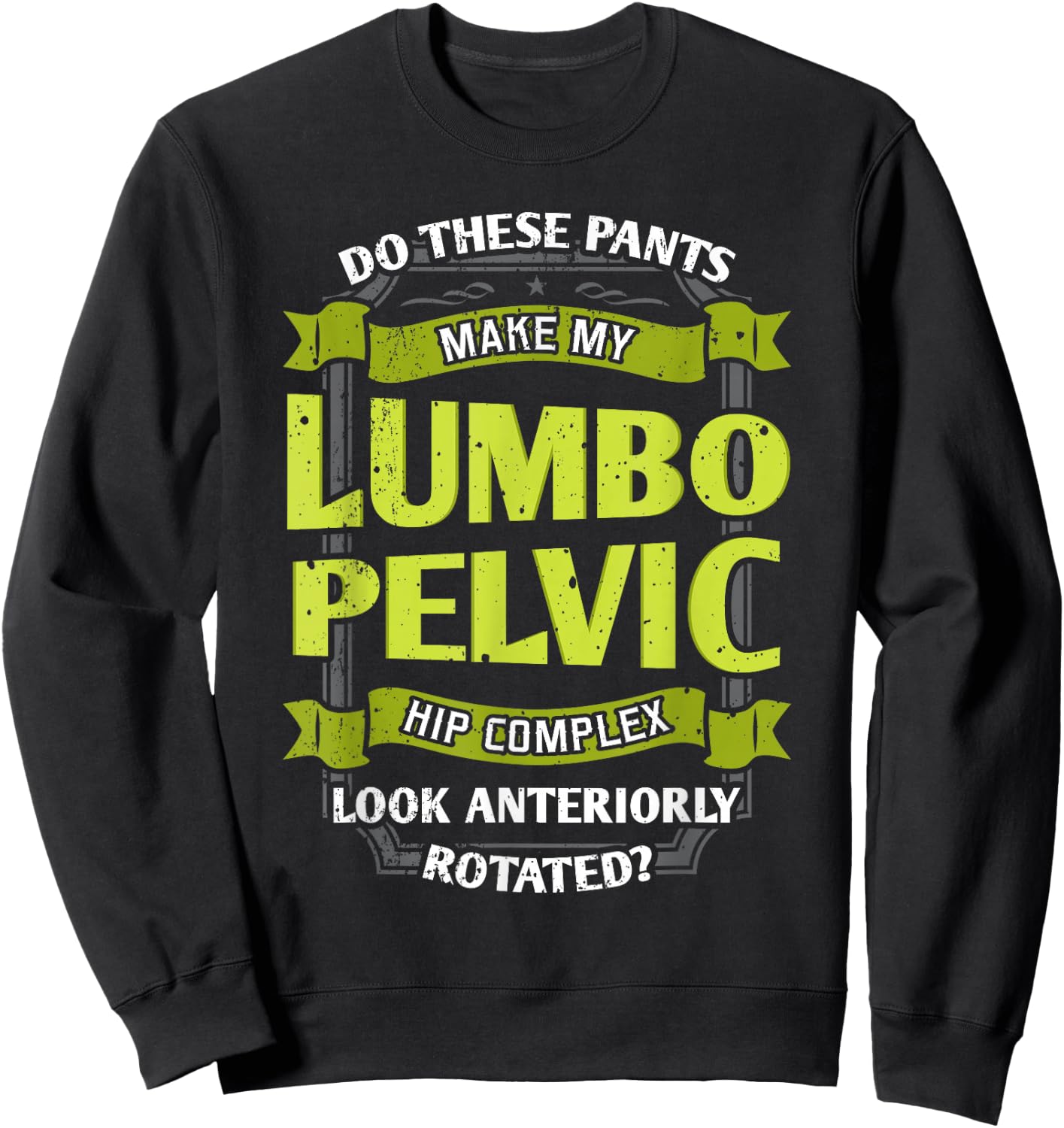 Physical Therapy Apparel -Adults Black Small Modern Graphic Christmas Birthday Physical Therapy Gait Disorder Physiotherapy Therapist Gift Sweatshirt - Sweatshirt | Black