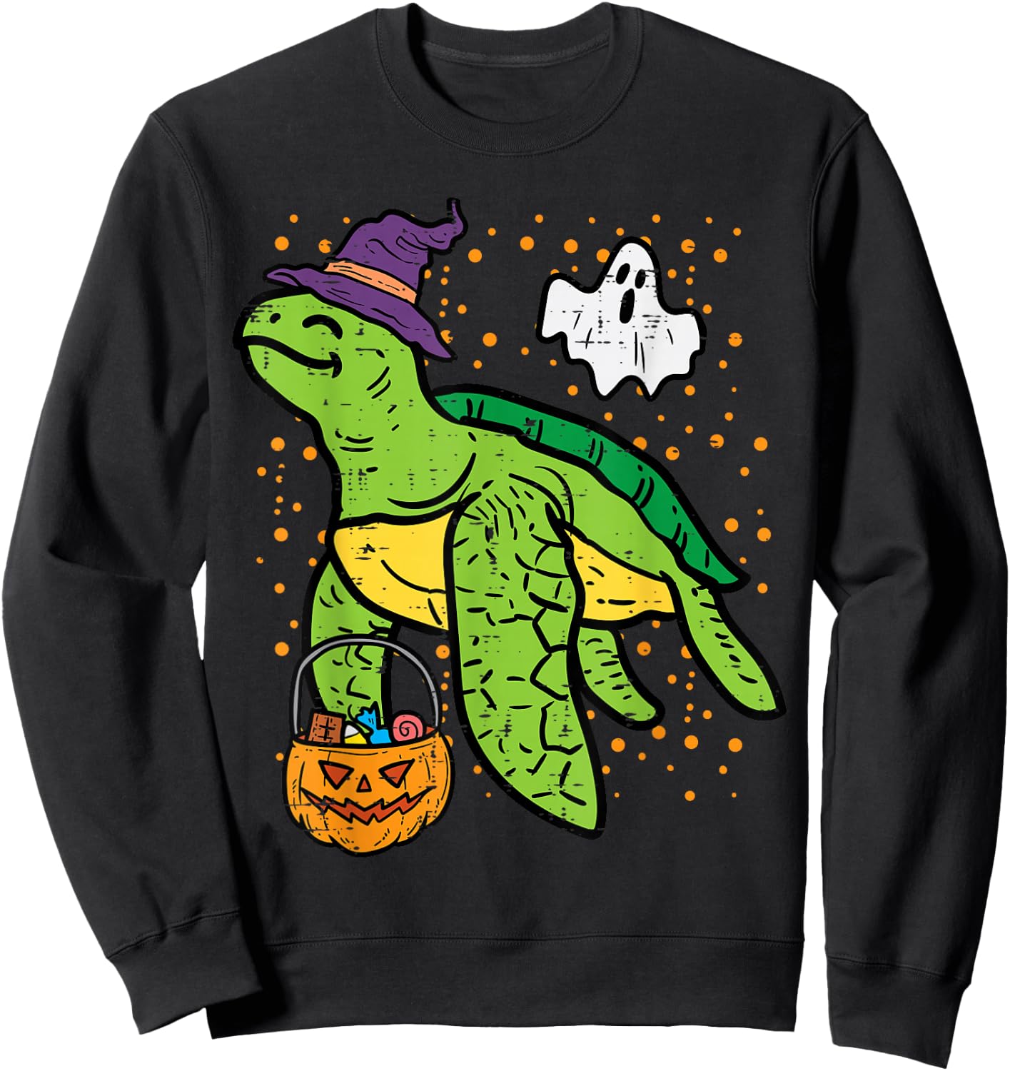 Halloween Turtle Tortoise Costume Men Women Kids Boys Girls Sweatshirt - Sweatshirt | Black