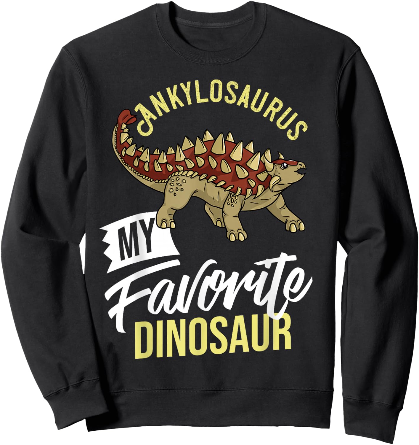 Ankylosaurus Dinosaur Gift Dino Fossil Sweatshirt - Sweatshirt | Black