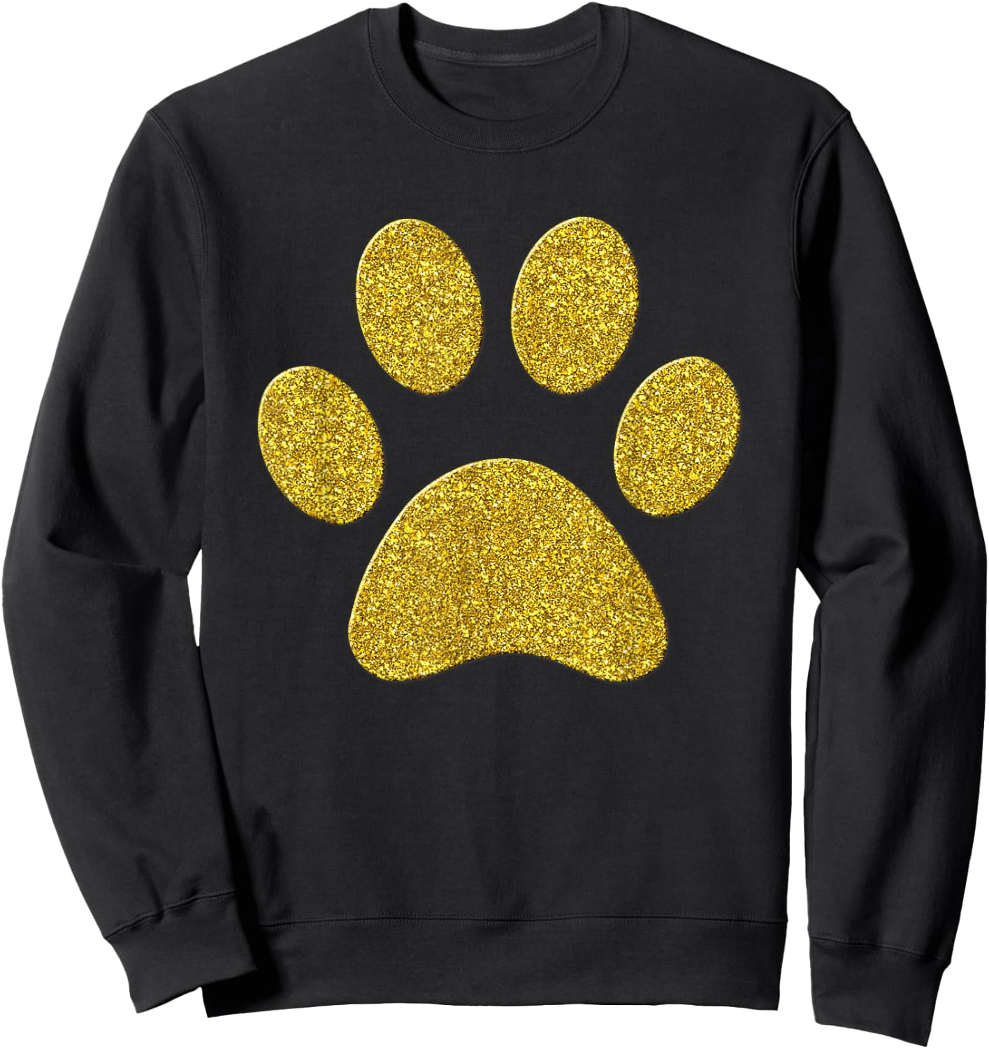 Footprint Paw Dog Golden Animal Vintage Symbol Sweatshirt - Sweatshirt | Black