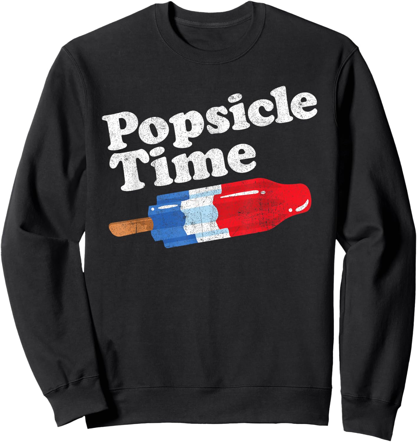 Summer Popsicle Time Funny Bomb Retro 80s Pop Vacation Gift Sweatshirt - Sweatshirt | Black
