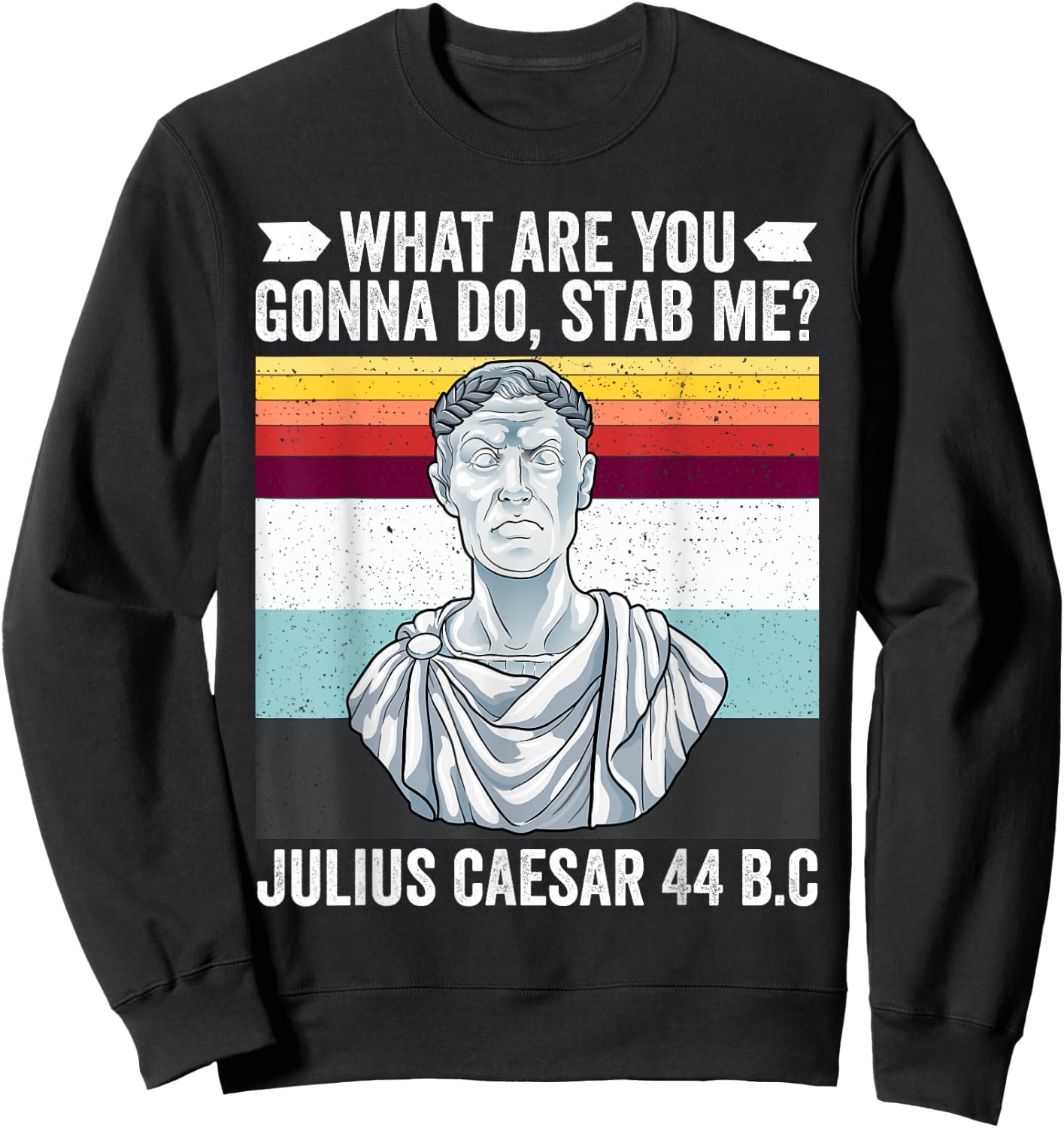 Vintage What Are You Gonna Do Rod Me Julius Caesar Funny Sweatshirt - Sweatshirt | Black