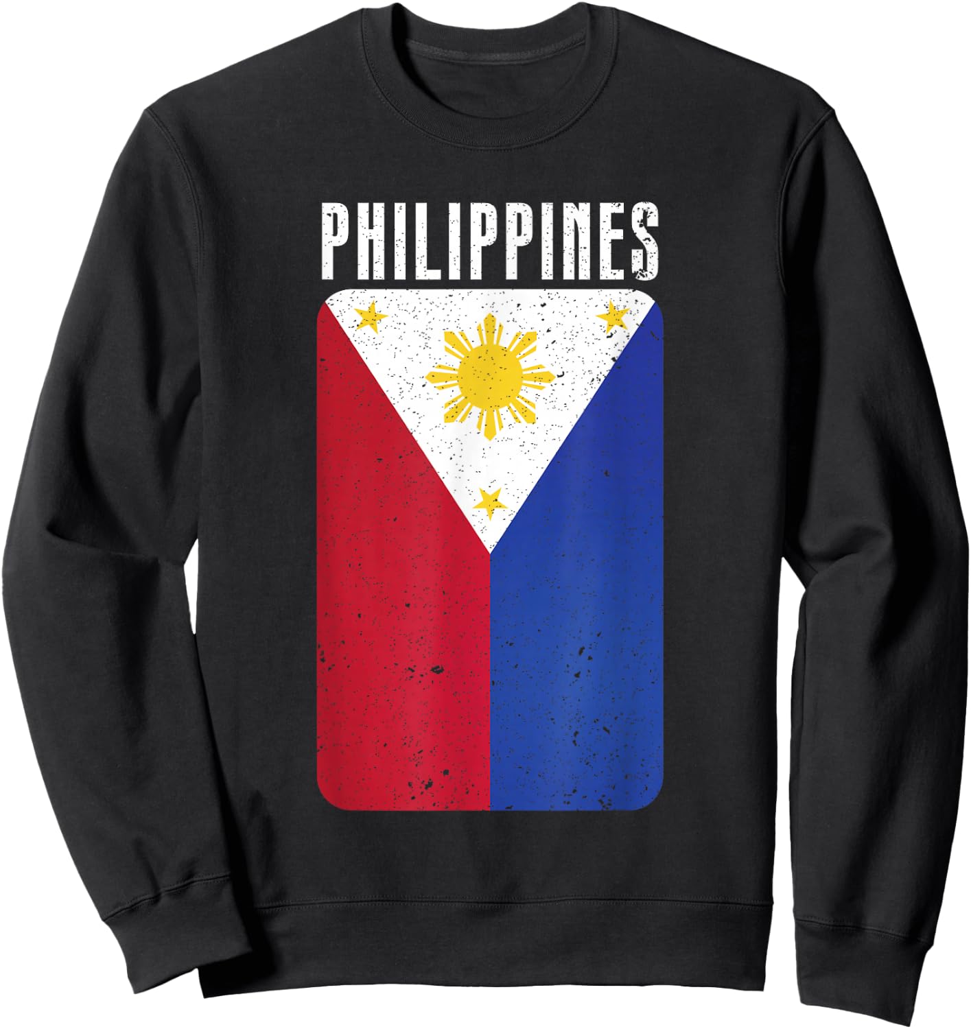 Philippine Flag Manila Asia Philippines Sweatshirt - Sweatshirt | Black