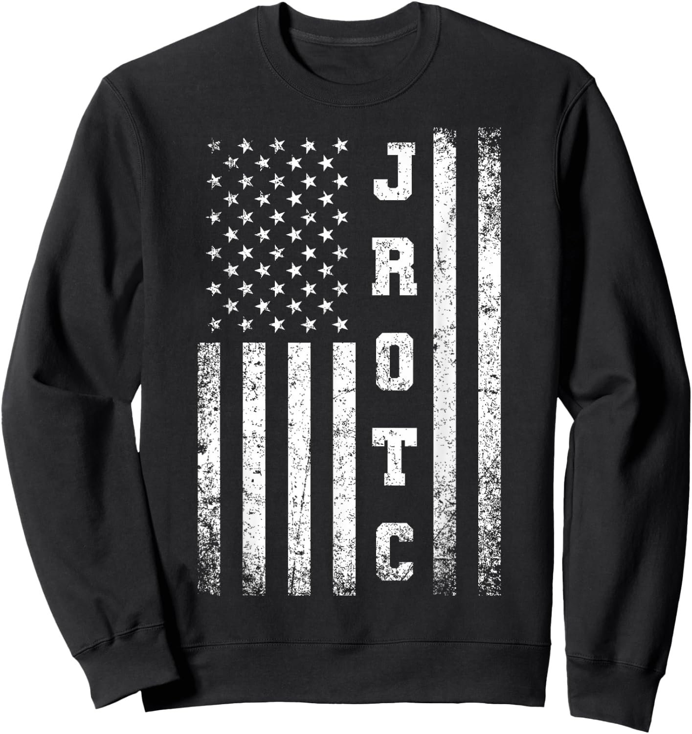 JROTC United States Junior ROTC American Flag Cool Sweatshirt - Sweatshirt | Black