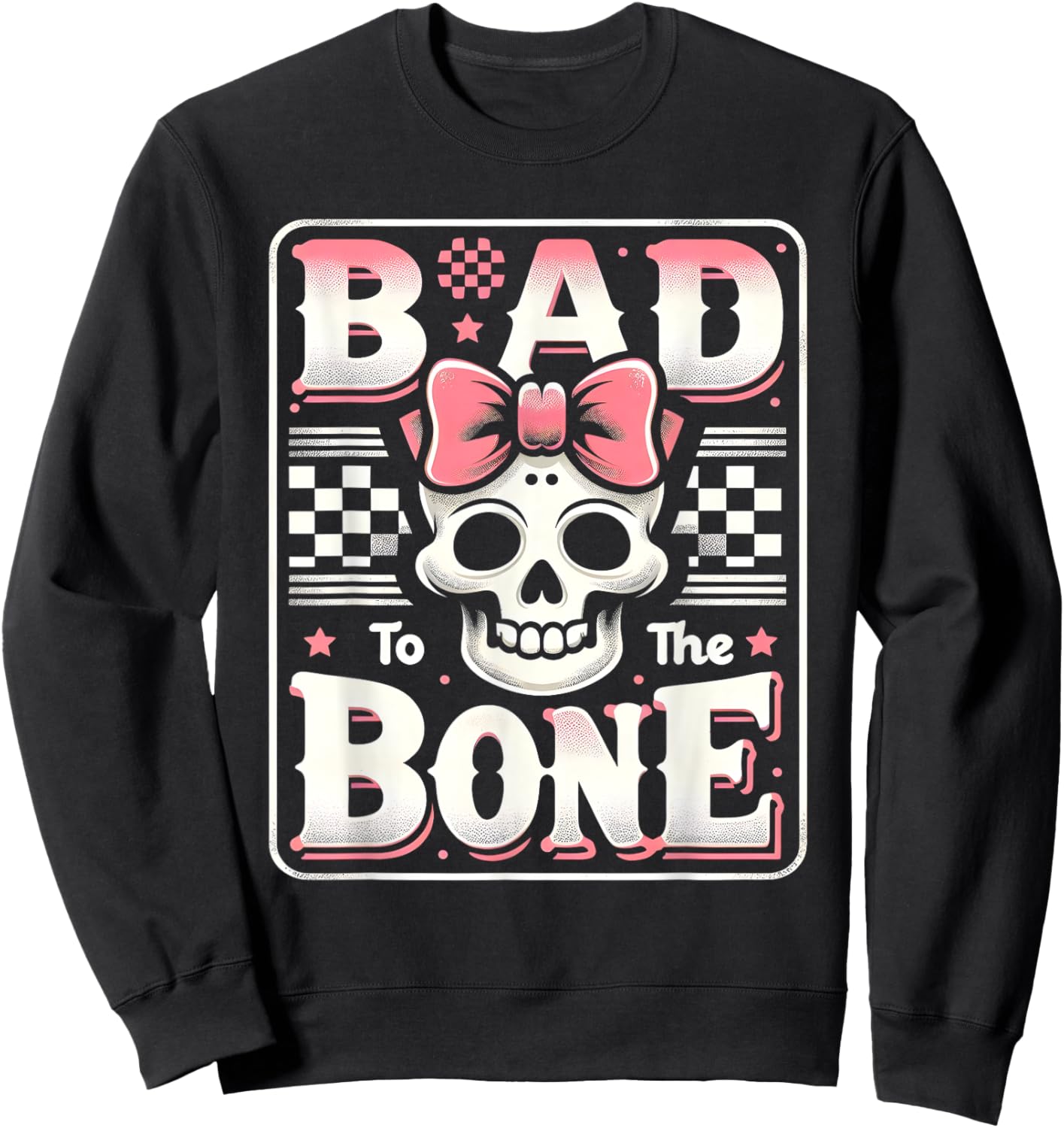 Bad To The Bone Skeleton Halloween TWO Birthday Toddler Kids Sweatshirt - Sweatshirt | Black