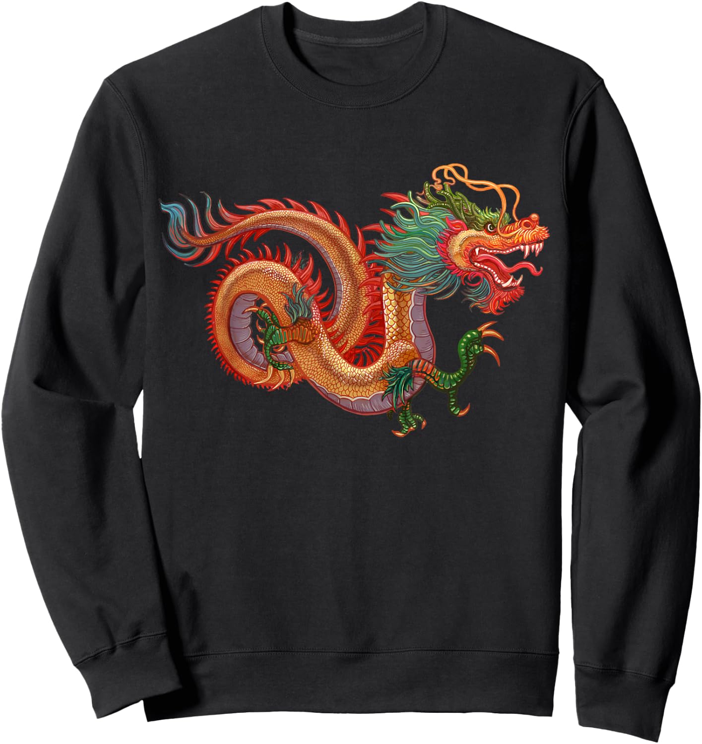 Traditional Chinese Dragon Art Sweatshirt - Sweatshirt | Black