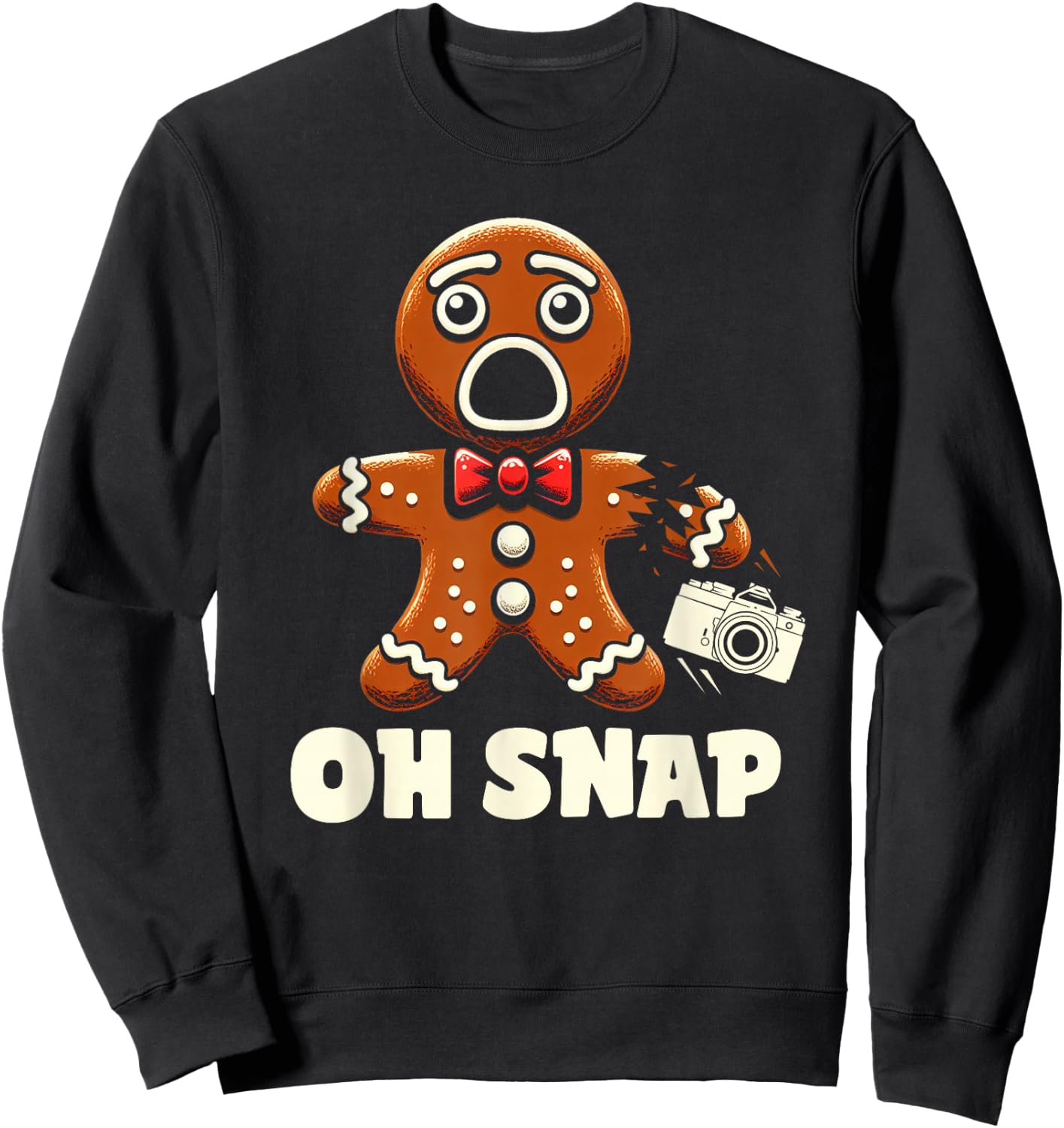 Photographer christmas photography camera Sweatshirt - Sweatshirt | Black