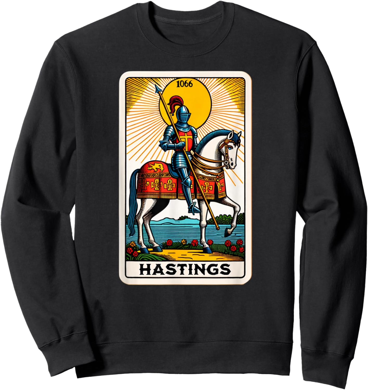 Battle Of Hastings Tarot Card 1066 Sweatshirt - Sweatshirt | Black