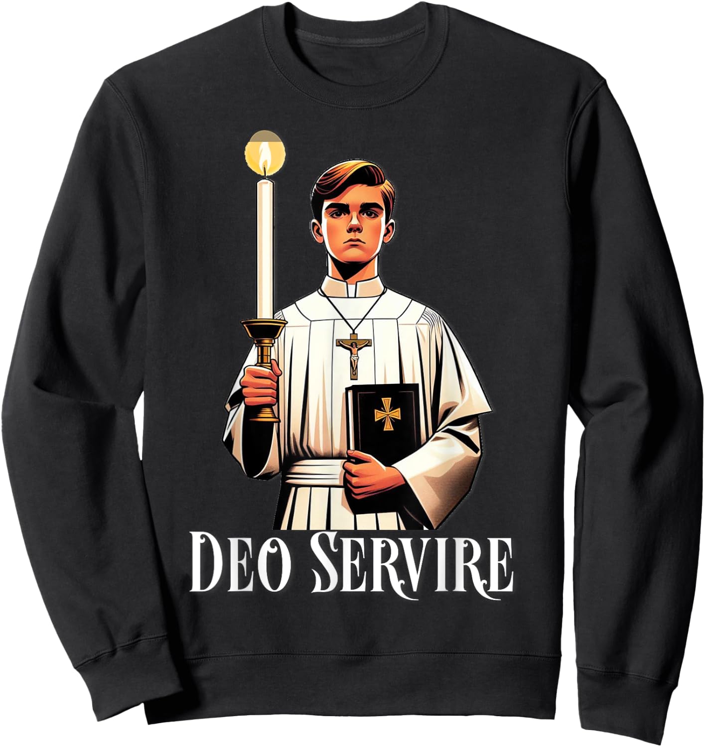 Catholic Altar Server Latin Mass Sweatshirt - Sweatshirt | Black