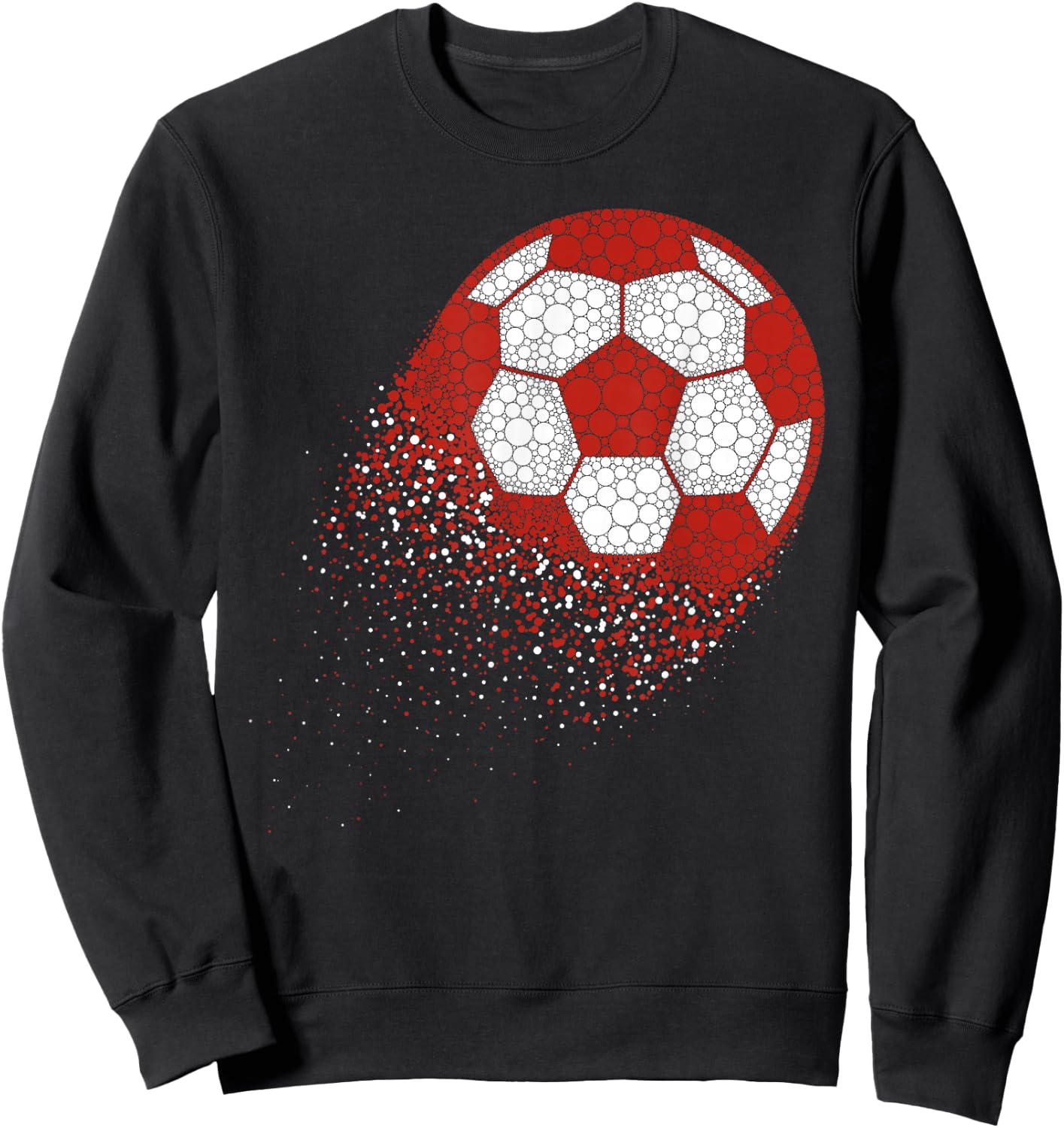 Funny Soccer Ball With Polka Dots Happy Dot Day Boys Kids Sweatshirt - Sweatshirt | Black