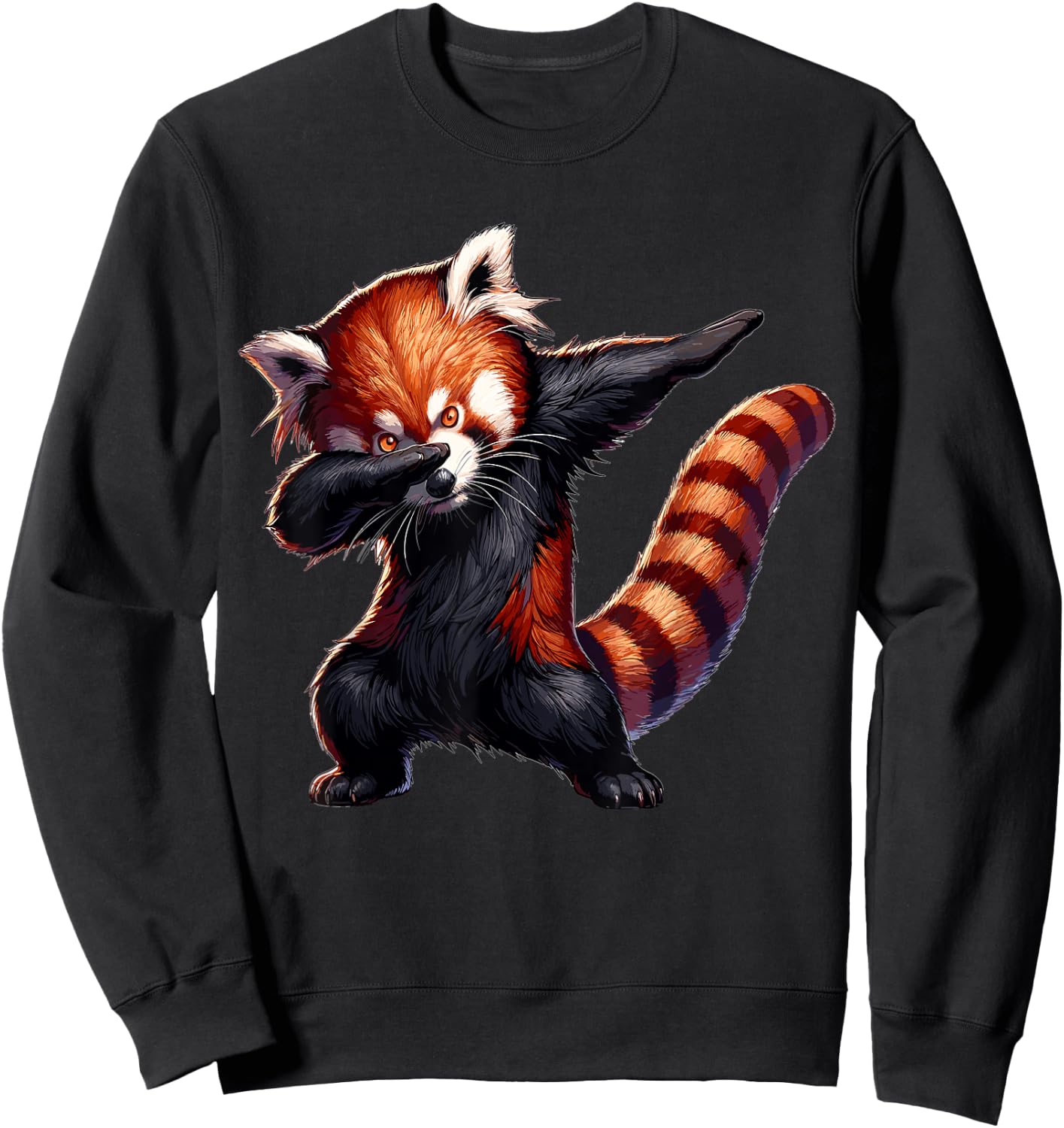 Red Panda Dabbing Panda Lovers Sweatshirt - Sweatshirt | Black
