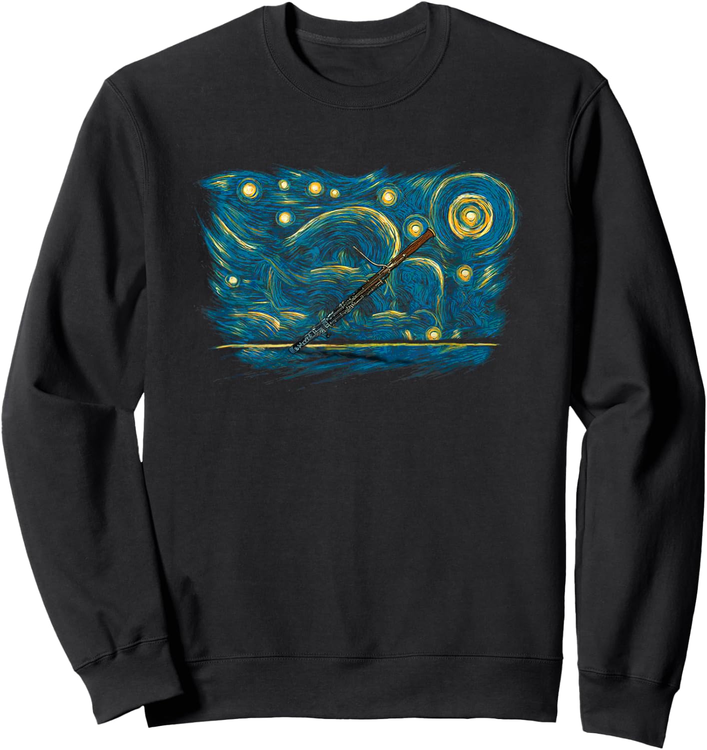 Retro Vintage Style Bassoon Sweatshirt - Sweatshirt | Black