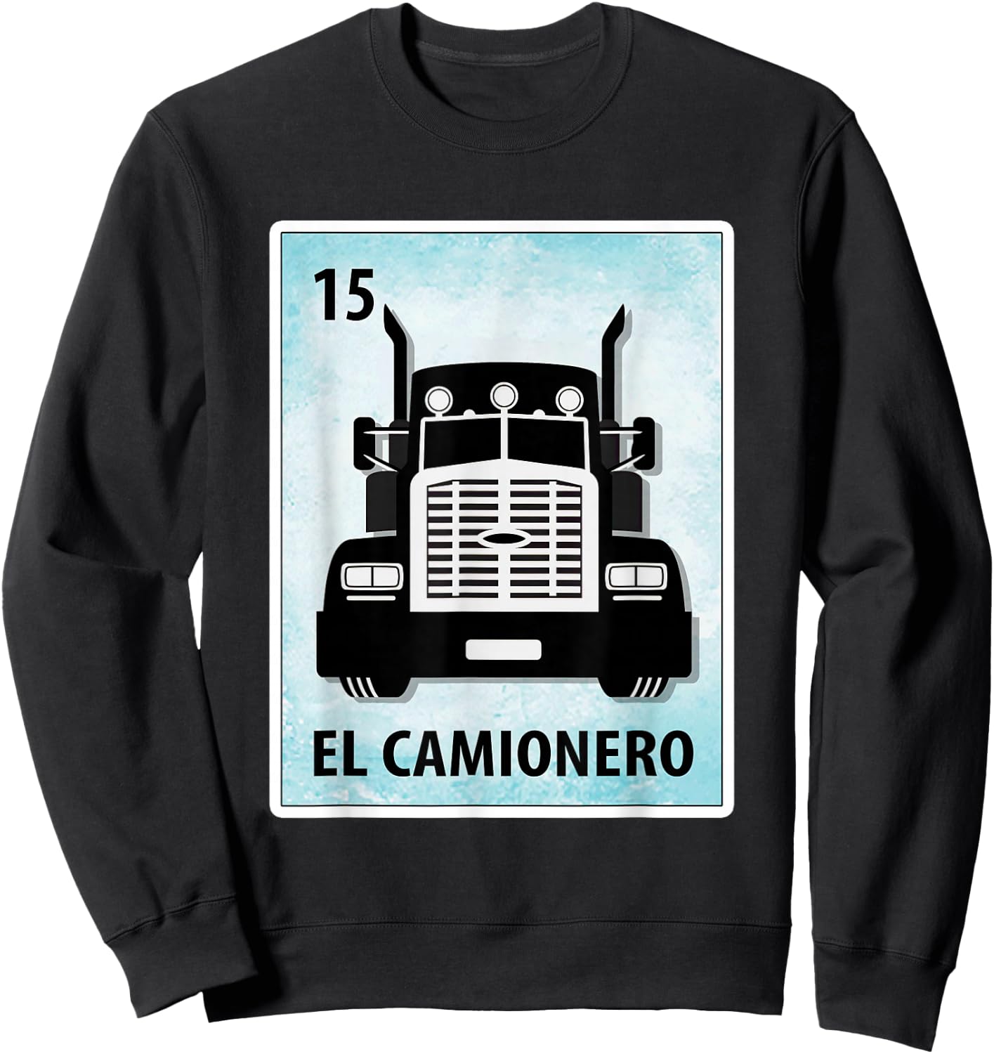 El Camionero Mexican Trucker Cards Sweatshirt - Sweatshirt | Black