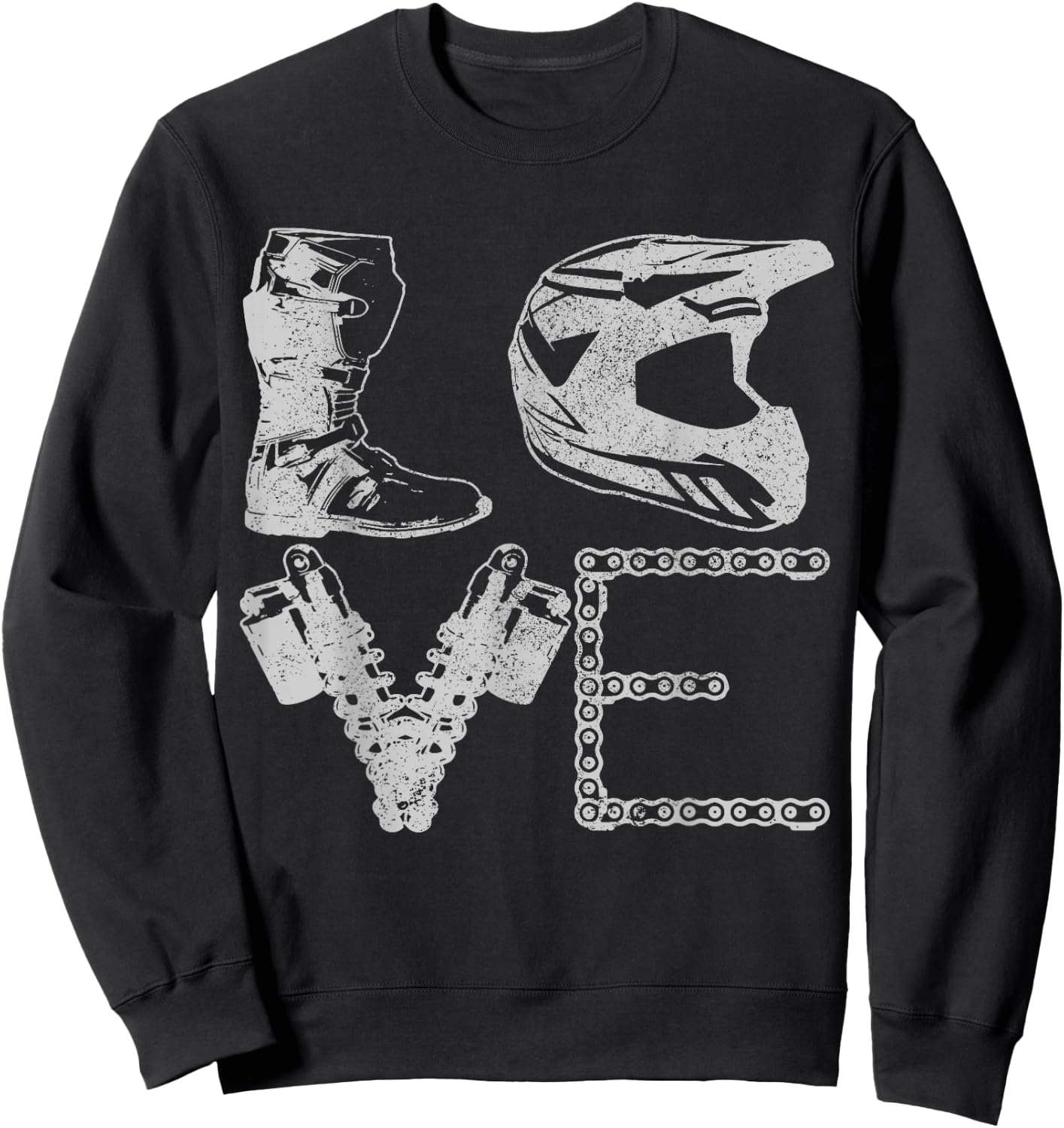 Motocross Love Enduro MX Motorcycle Biker Gift Sweatshirt - Sweatshirt | Black