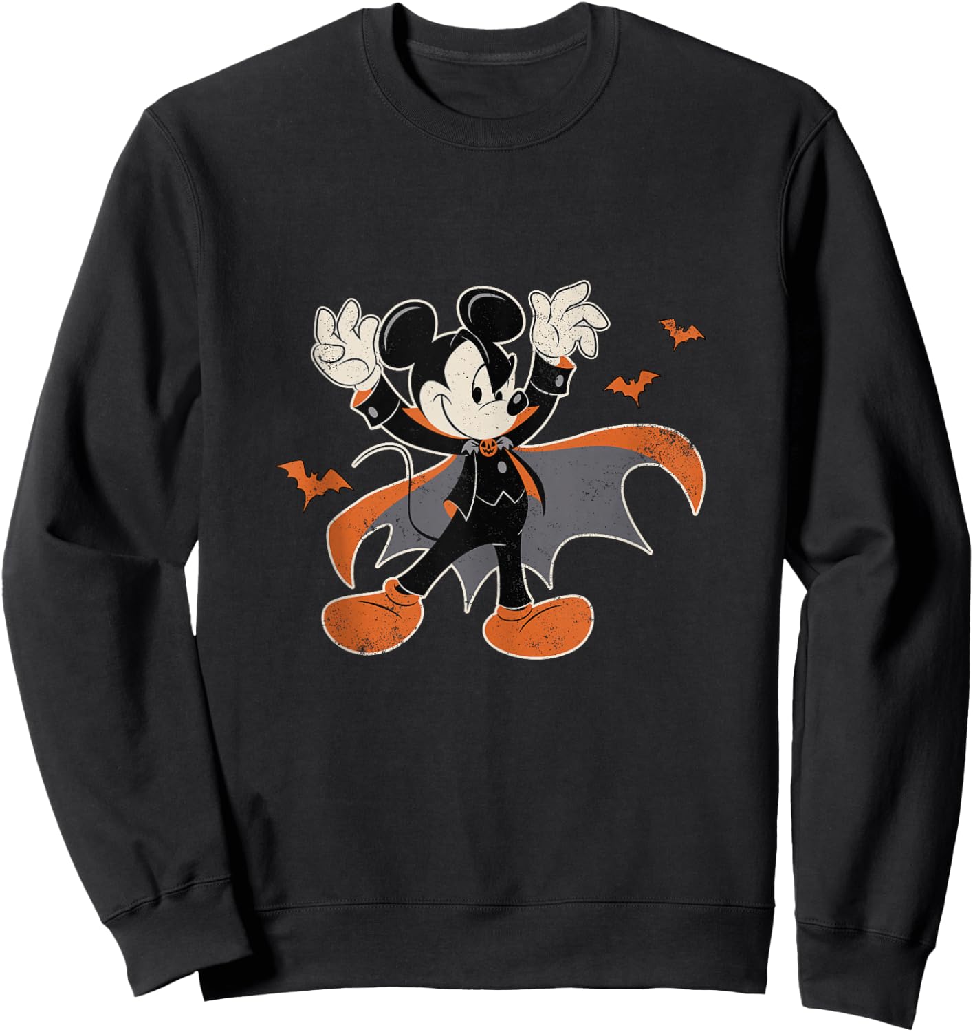 Disney Mickey Mouse Spooky Dracula Costume Halloween Sweatshirt - Sweatshirt | Black