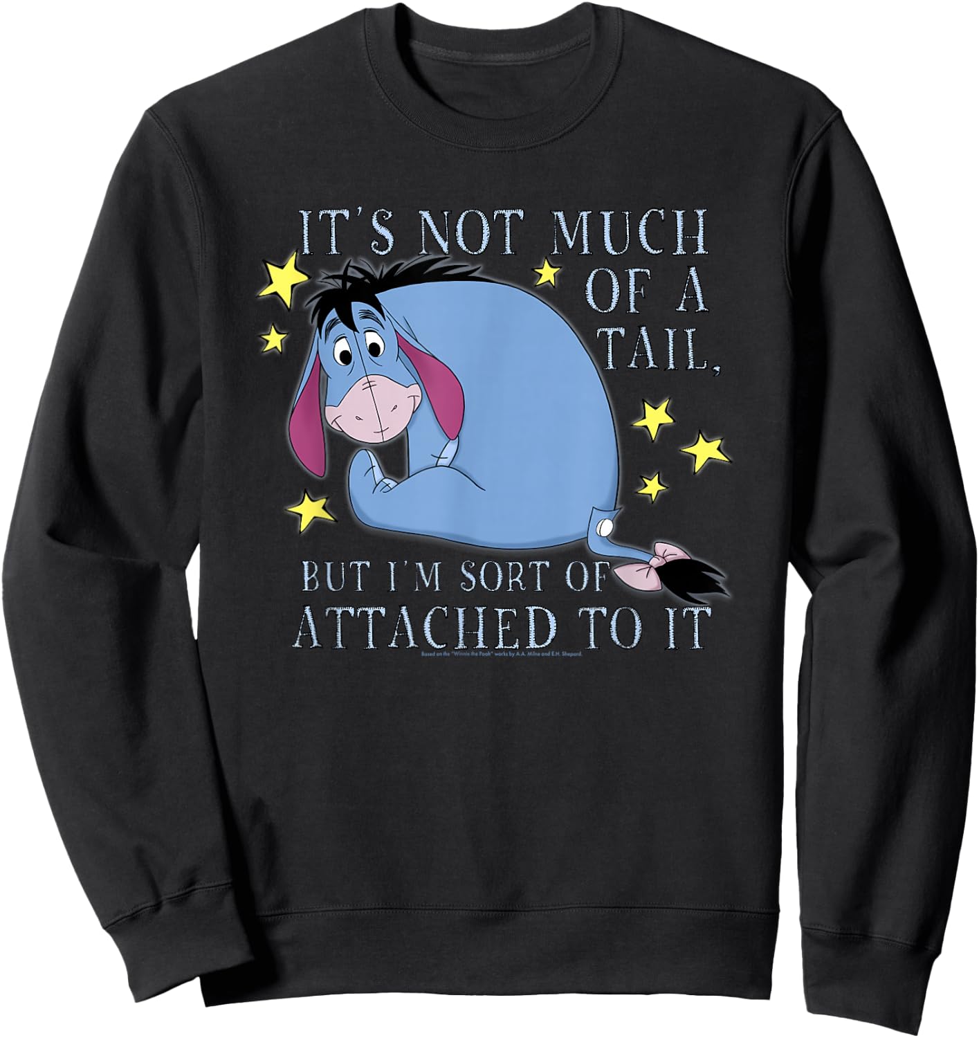 Disney Winnie The Pooh Eeyore Not Much of A Tail V2 Small Sweatshirt - Sweatshirt | Black