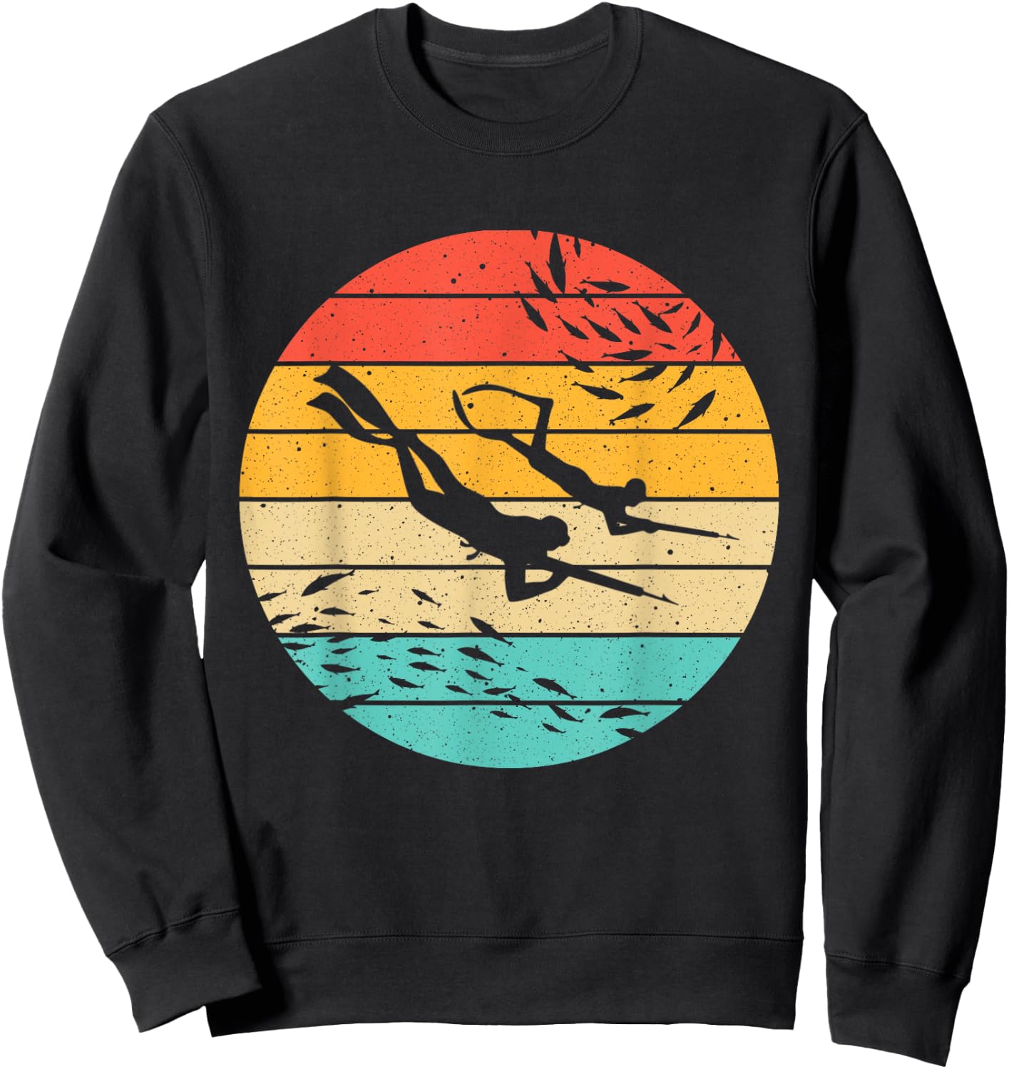 Funny Spearfishing Gift Women Dive Snorkeling Hunter Sweatshirt - Sweatshirt | Black