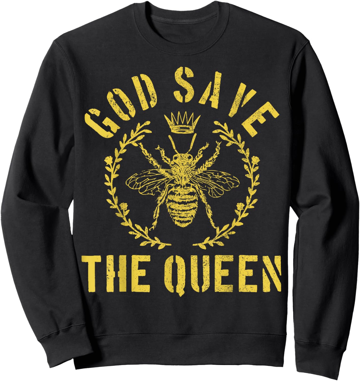 God Save The Queen Bee Funny Beekeeper Gift Sweatshirt - Sweatshirt | Black