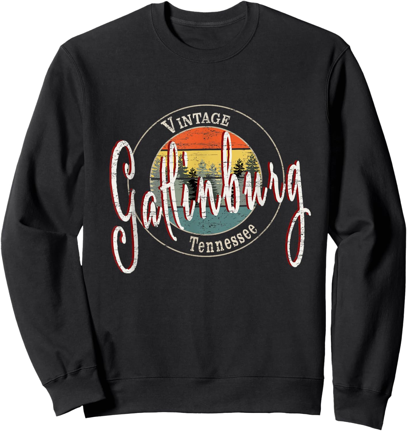 Vintage Gatlinburg Tennessee Sweatshirt - Sweatshirt | Black