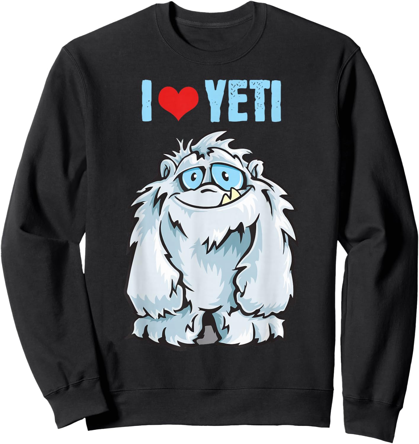 I Heart Yeti - I Love Yeti Men Girls Boys Sweatshirt - Sweatshirt | Black