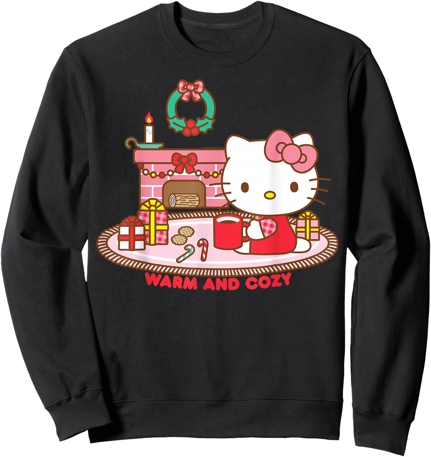 Hello Kitty Warm and Cozy Christmas Sweatshirt - Sweatshirt | Black