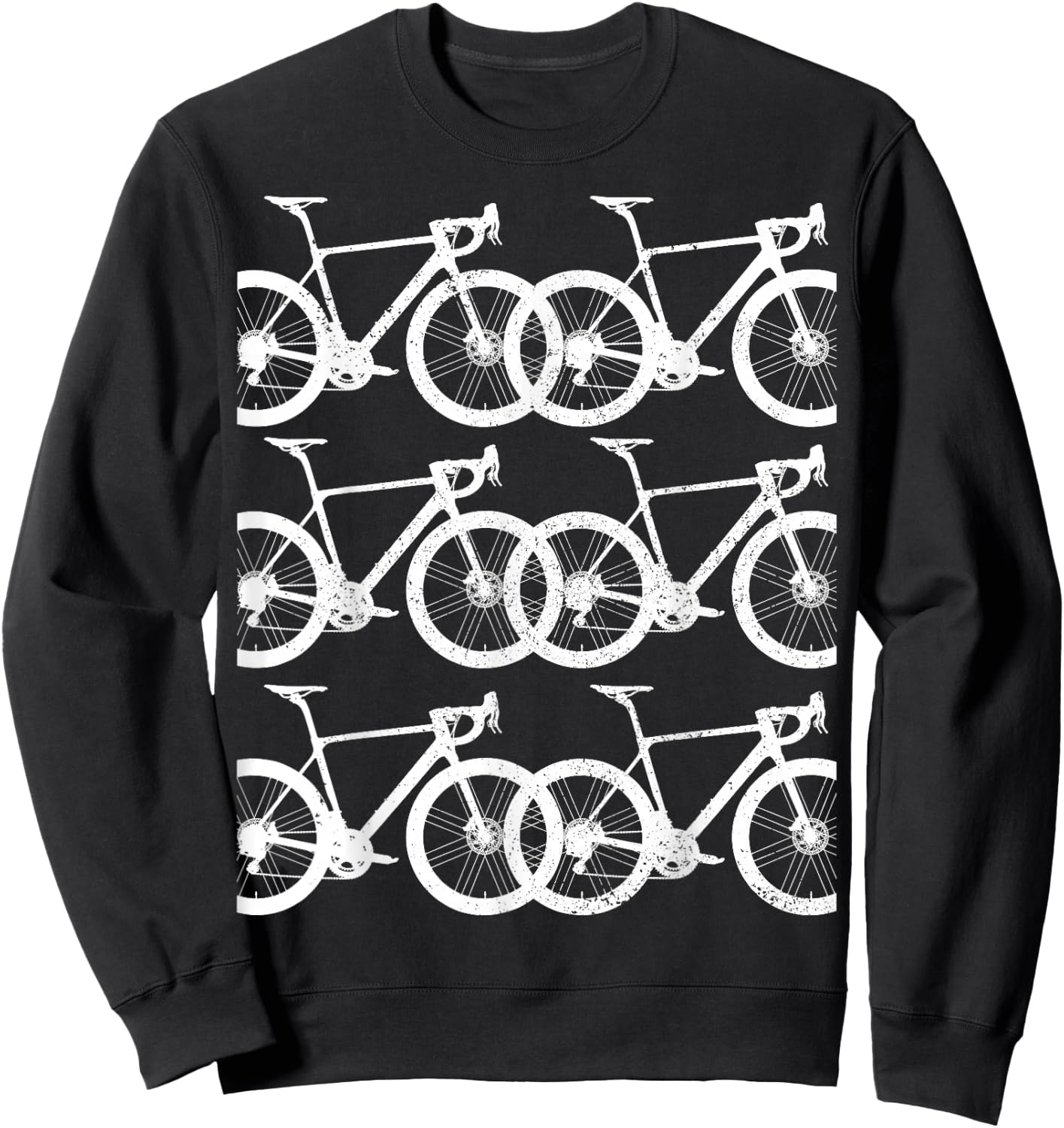 Road Bike Fixie Bicycle Road Cyclist Retro Cycling Gift Sweatshirt - Sweatshirt | Black