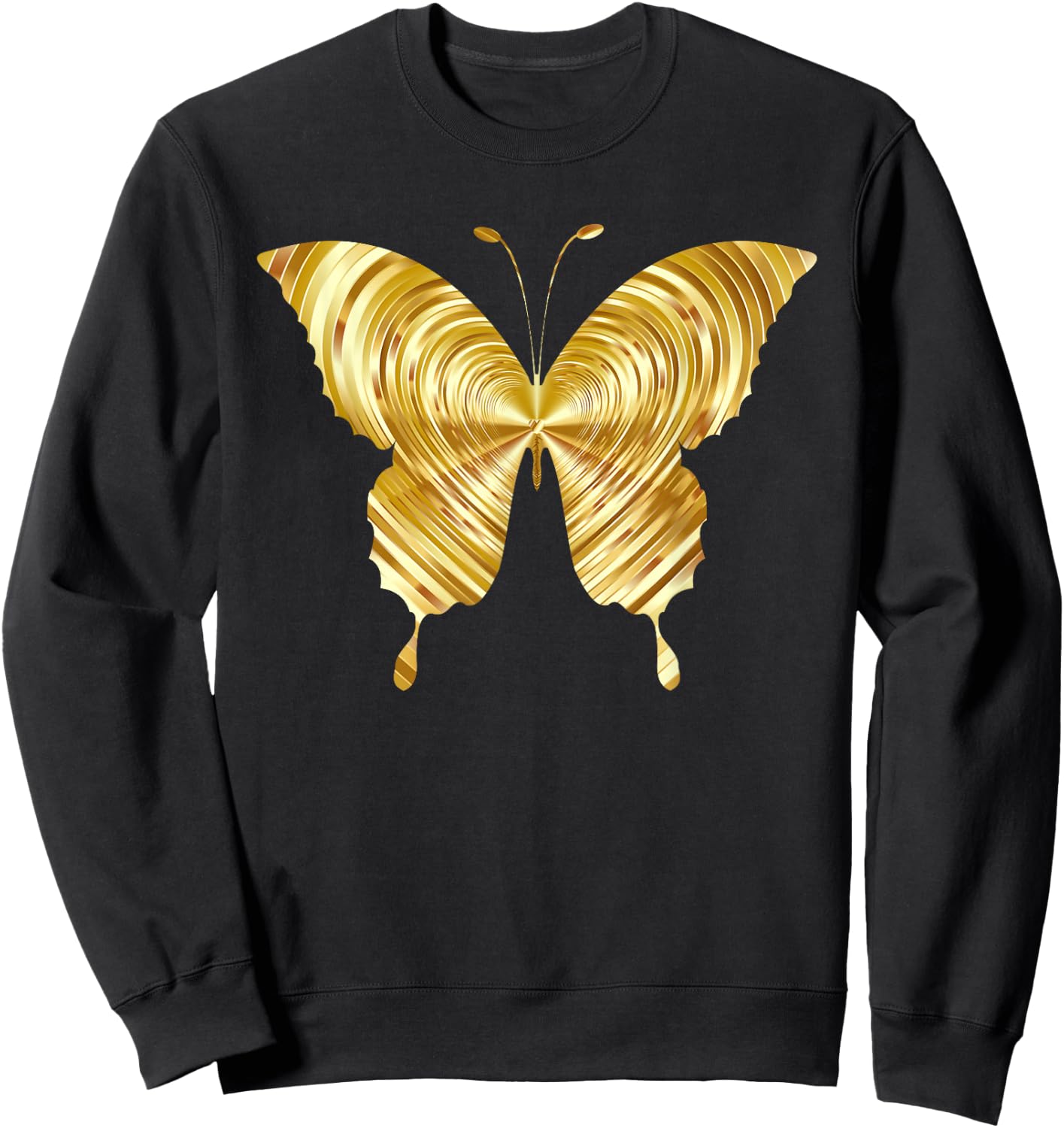 Cute Butterfly of Gold Very Beautiful for Butterfly Lovers Sweatshirt - Sweatshirt | Black