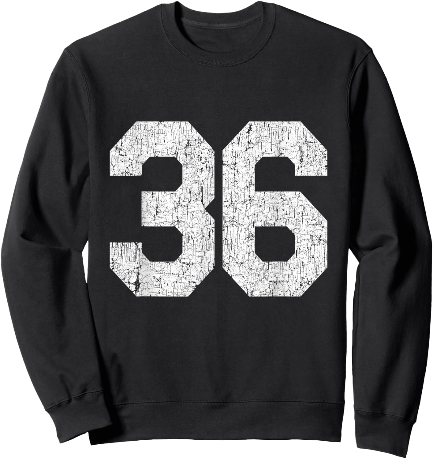 Jersey Uniform Number #36, 36th Birthday Sweatshirt - Sweatshirt | Black