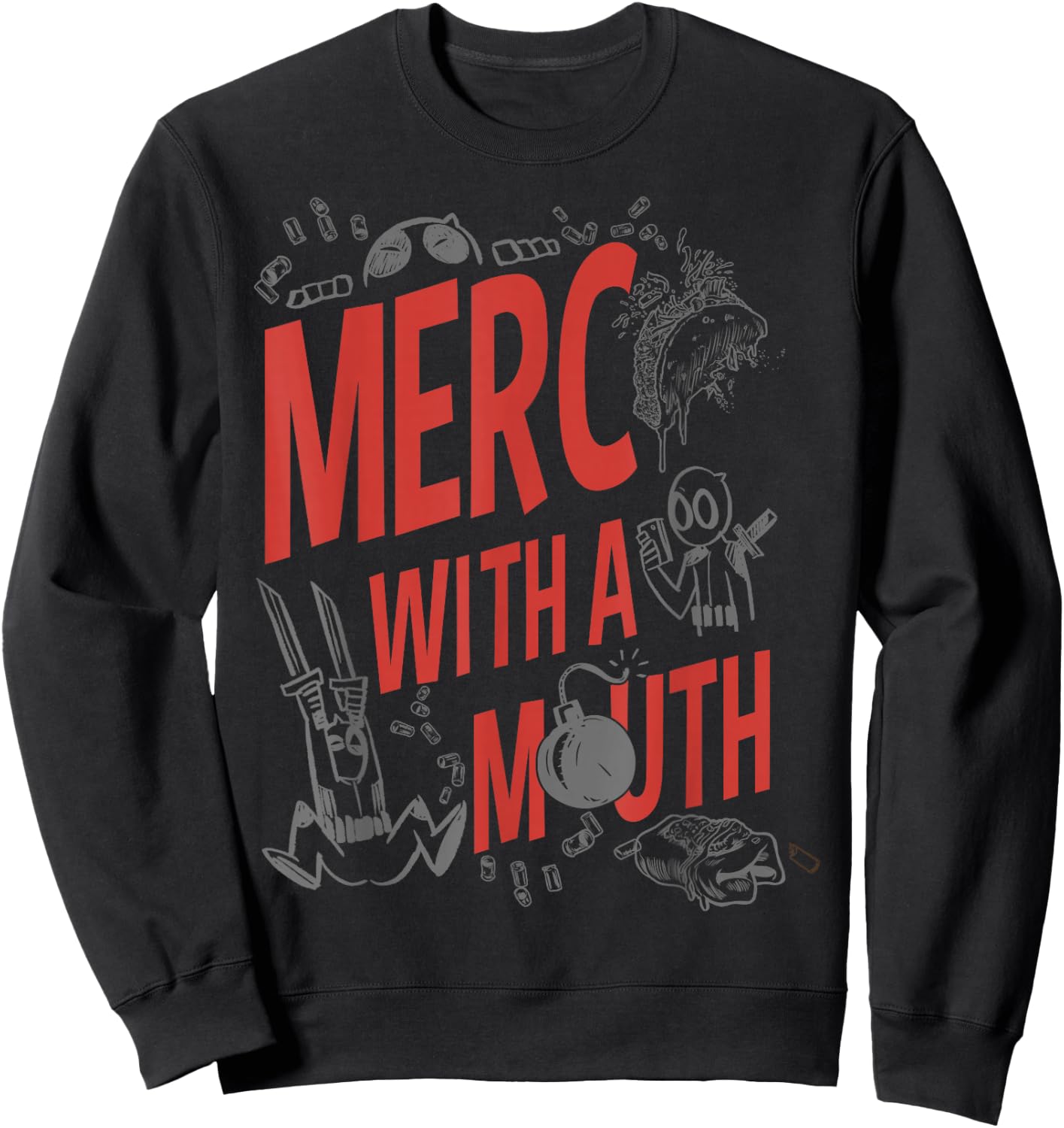 Marvel Deadpool Merc With A Mouth Sweatshirt - Sweatshirt | Black
