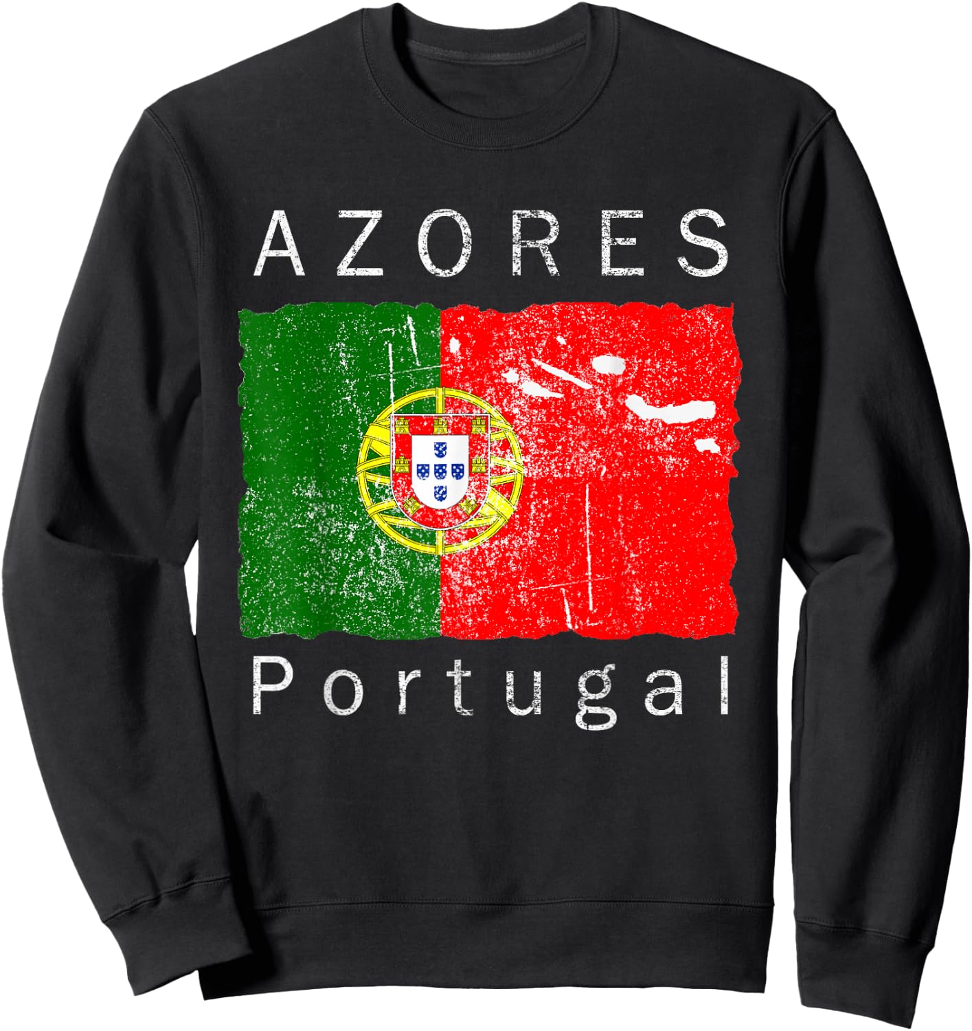 Azores Islands Portuguese Flag T Shirt I Love Portugal Sweatshirt - Sweatshirt | Black