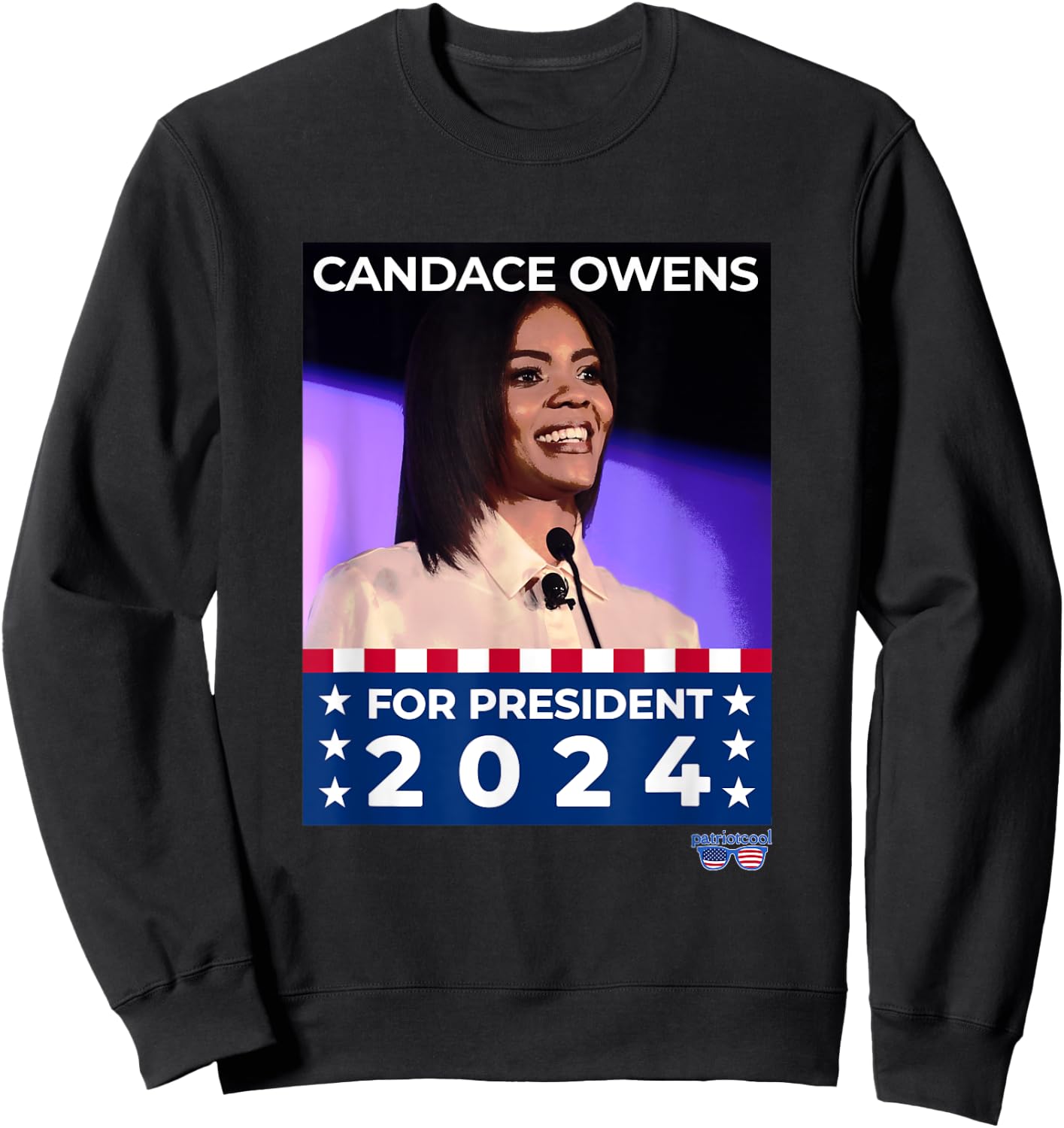 Candace Owens For President Patriotic Slogan Women Men Sweatshirt - Sweatshirt | Black