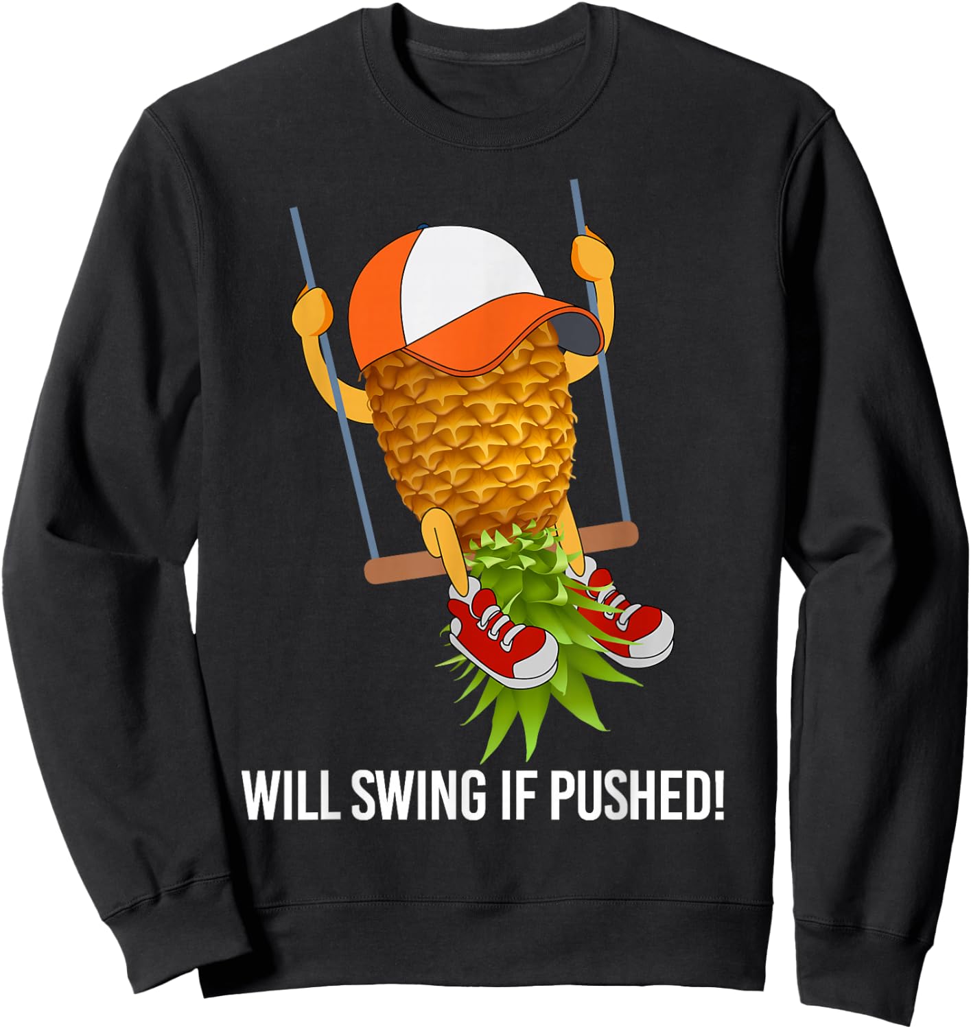 Swingers Shirts | Pineapple Swinging Lifestyle Funny Swinger Sweatshirt - Sweatshirt | Black